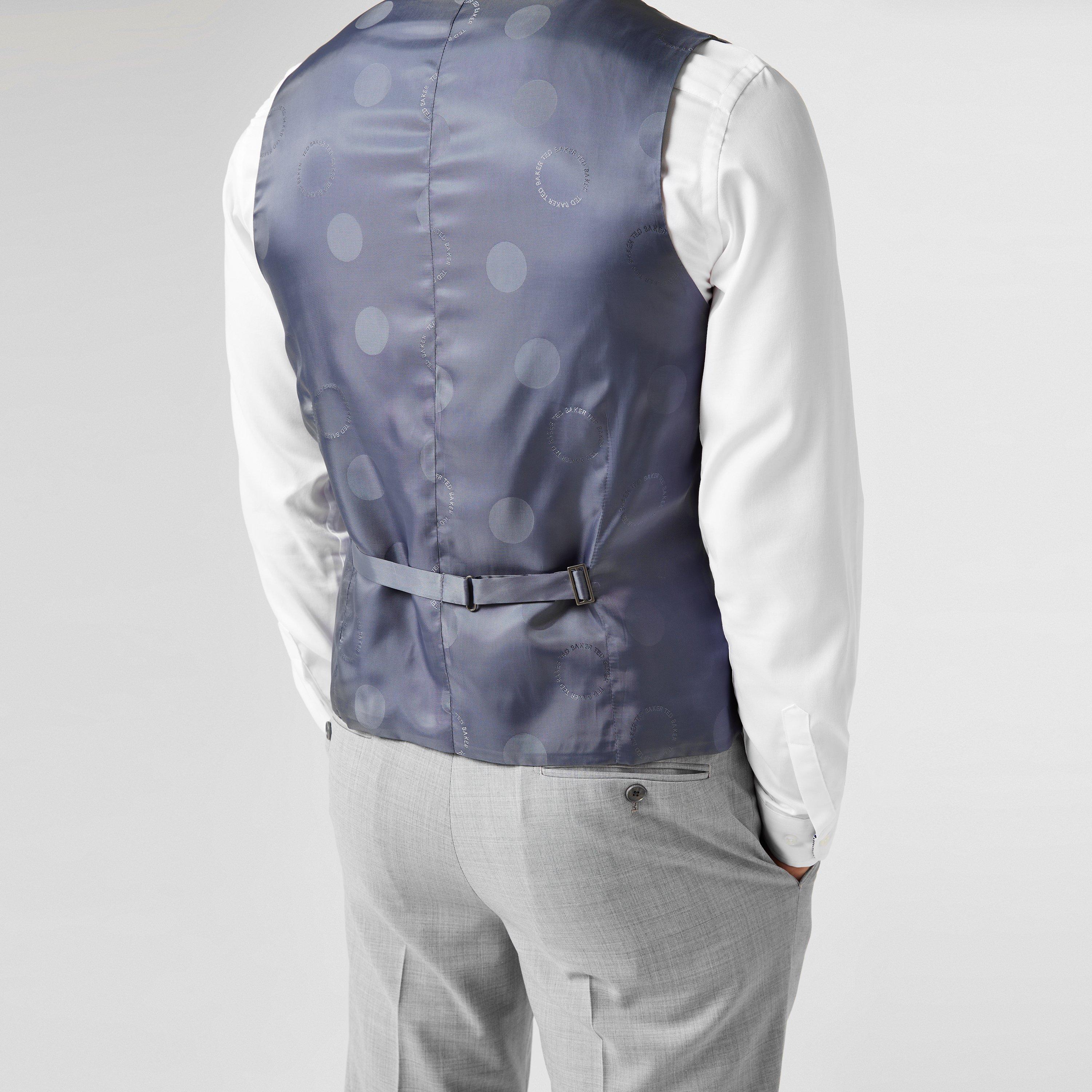 Cool Grey - Ted Baker - Denali Slim Fit Suit Vest - 5