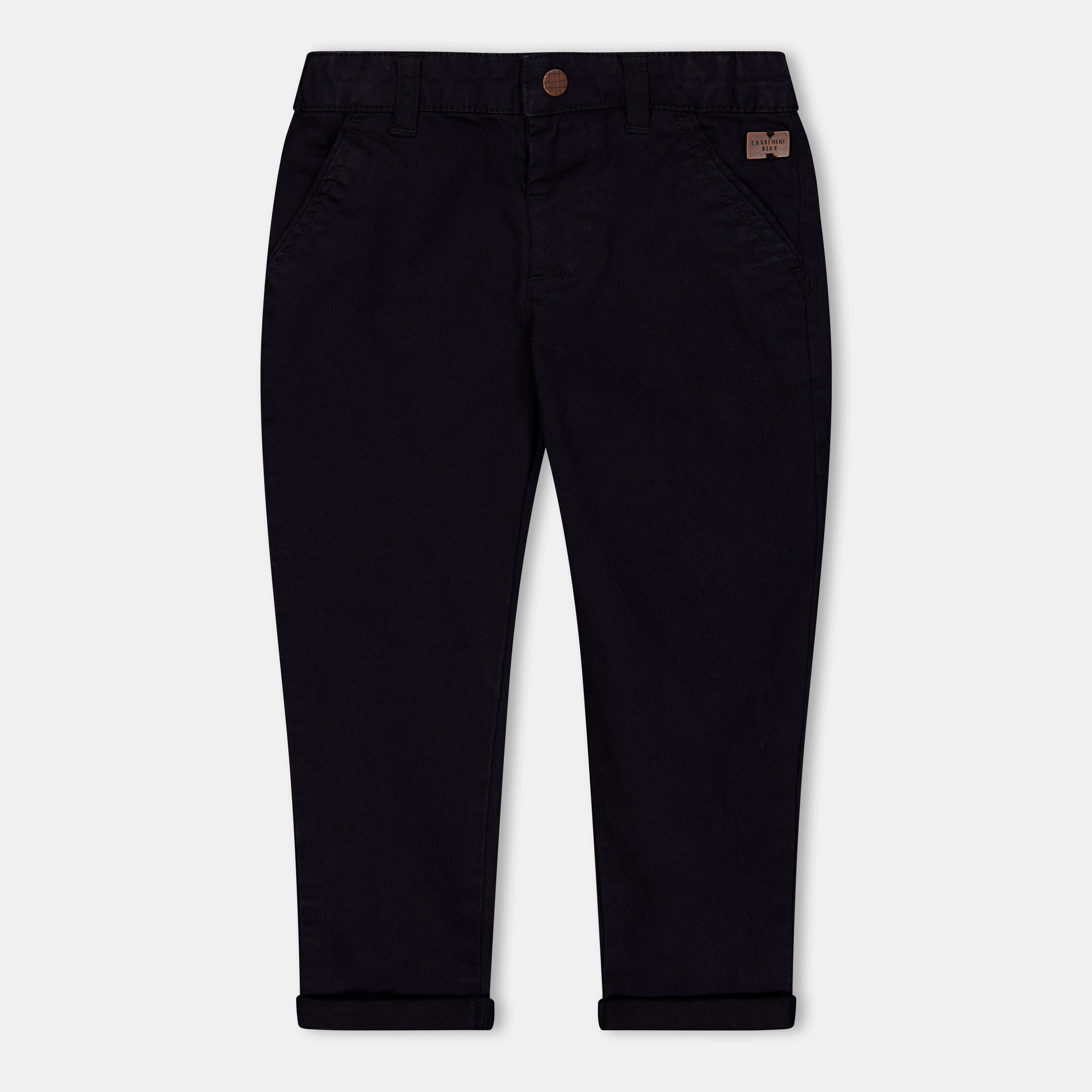 Navy - Carrement Beau - Kids' Straight Leg Trousers - 1