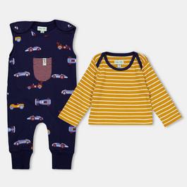 Lilly and Sid Jrsy Dungree Set Bb99