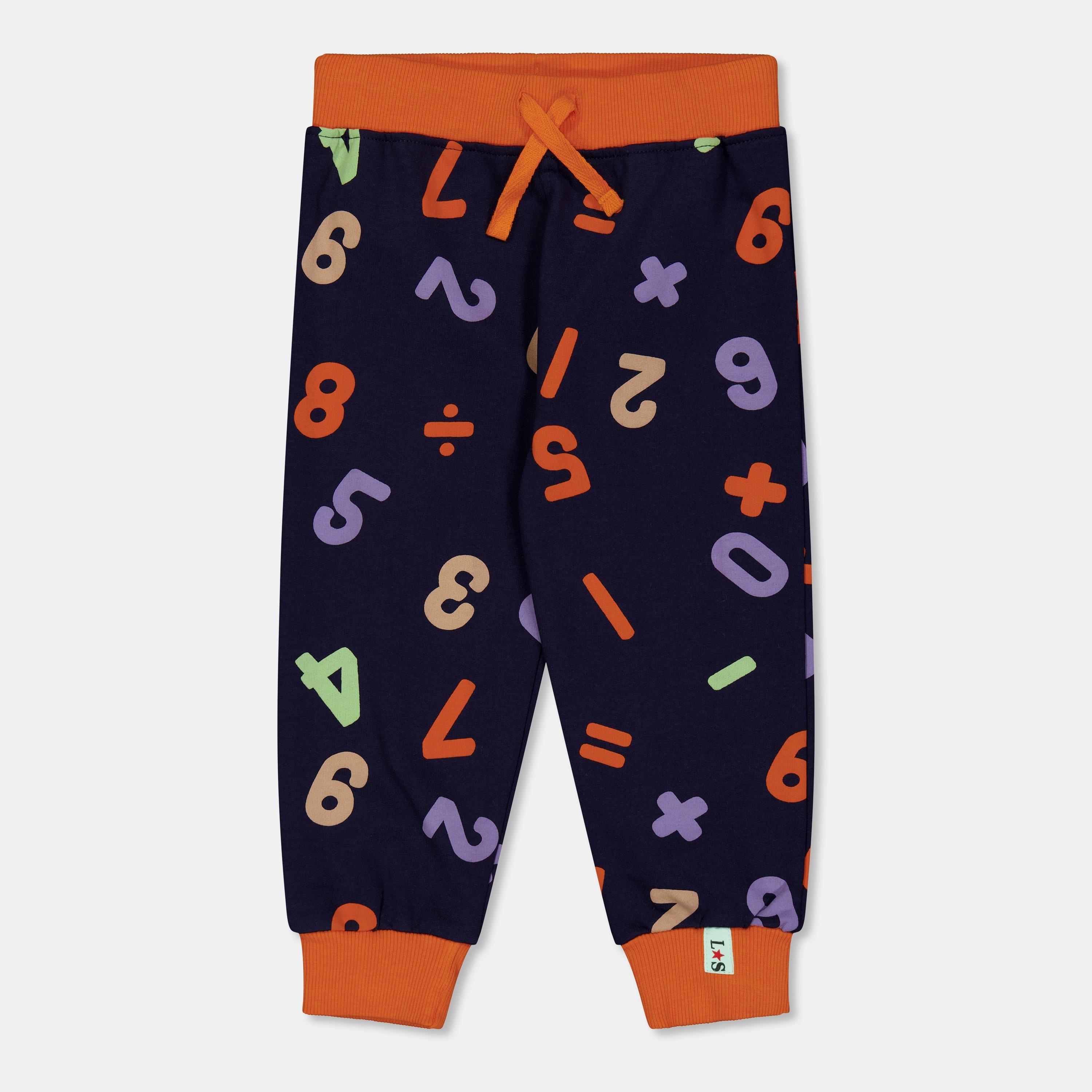 Multi - Lilly and Sid - LaS Numbers Closed Hem Fleece Joggers