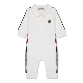 Moncler Pique Stretch Cotton Baby Grow