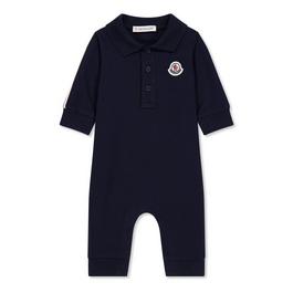 Moncler Pique Stretch Cotton Baby Grow