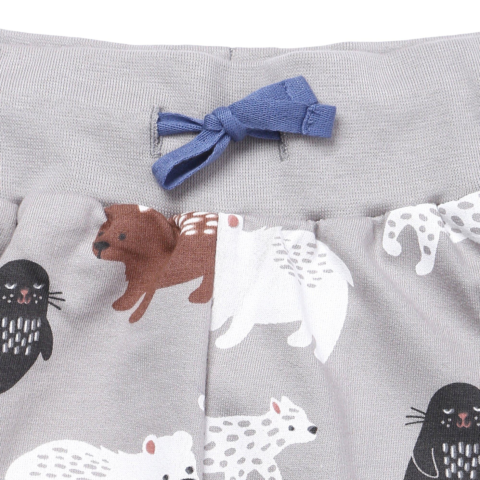 Grey - Lilly and Sid - & Sid Multicoloured Mixed Animal Print Joggers - 3