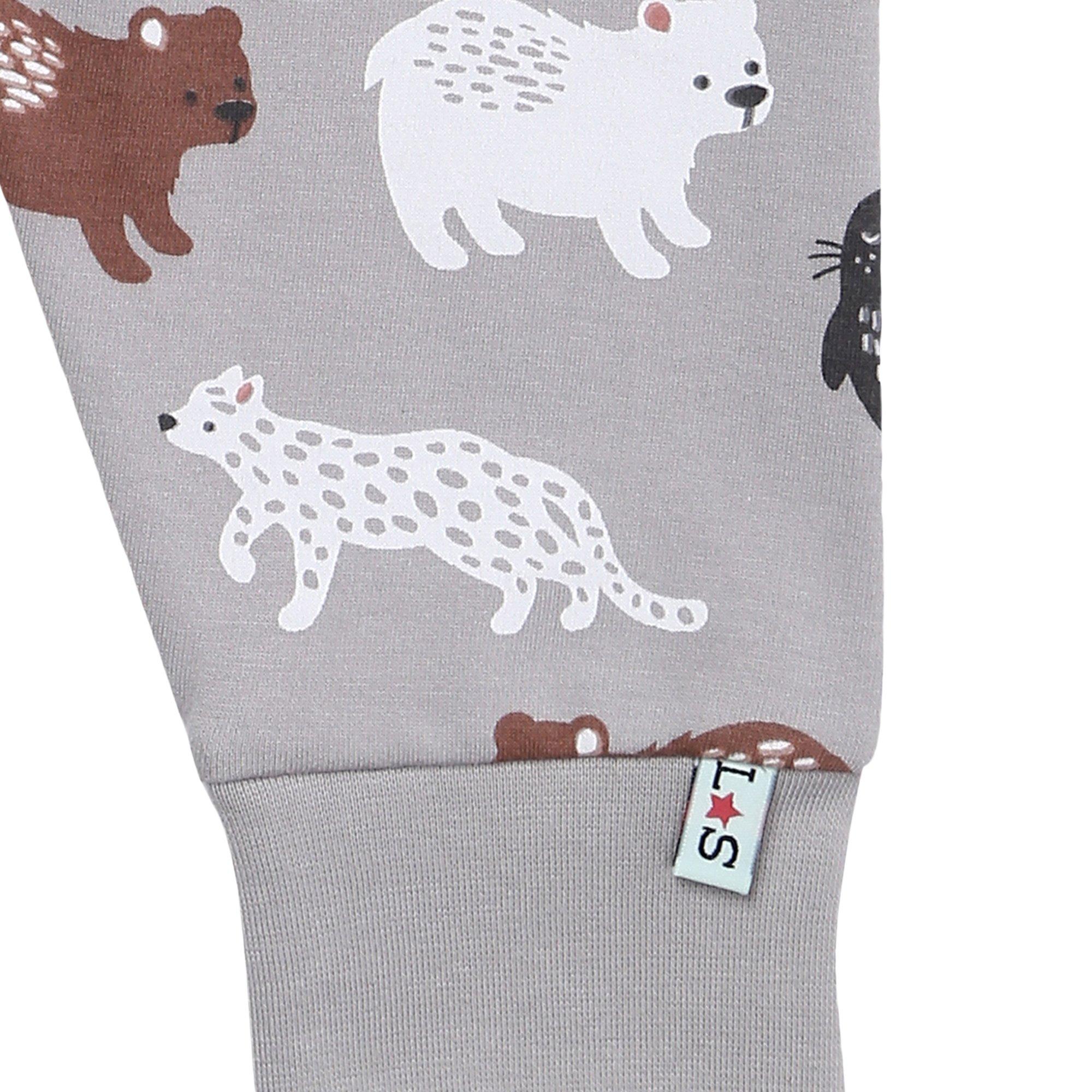 Grey - Lilly and Sid - & Sid Multicoloured Mixed Animal Print Joggers - 4