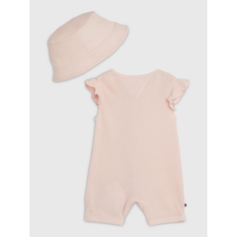 Rose pâle - Tommy Hilfiger - BABY WAFFLE SHORTALL GIFTPACK - 2