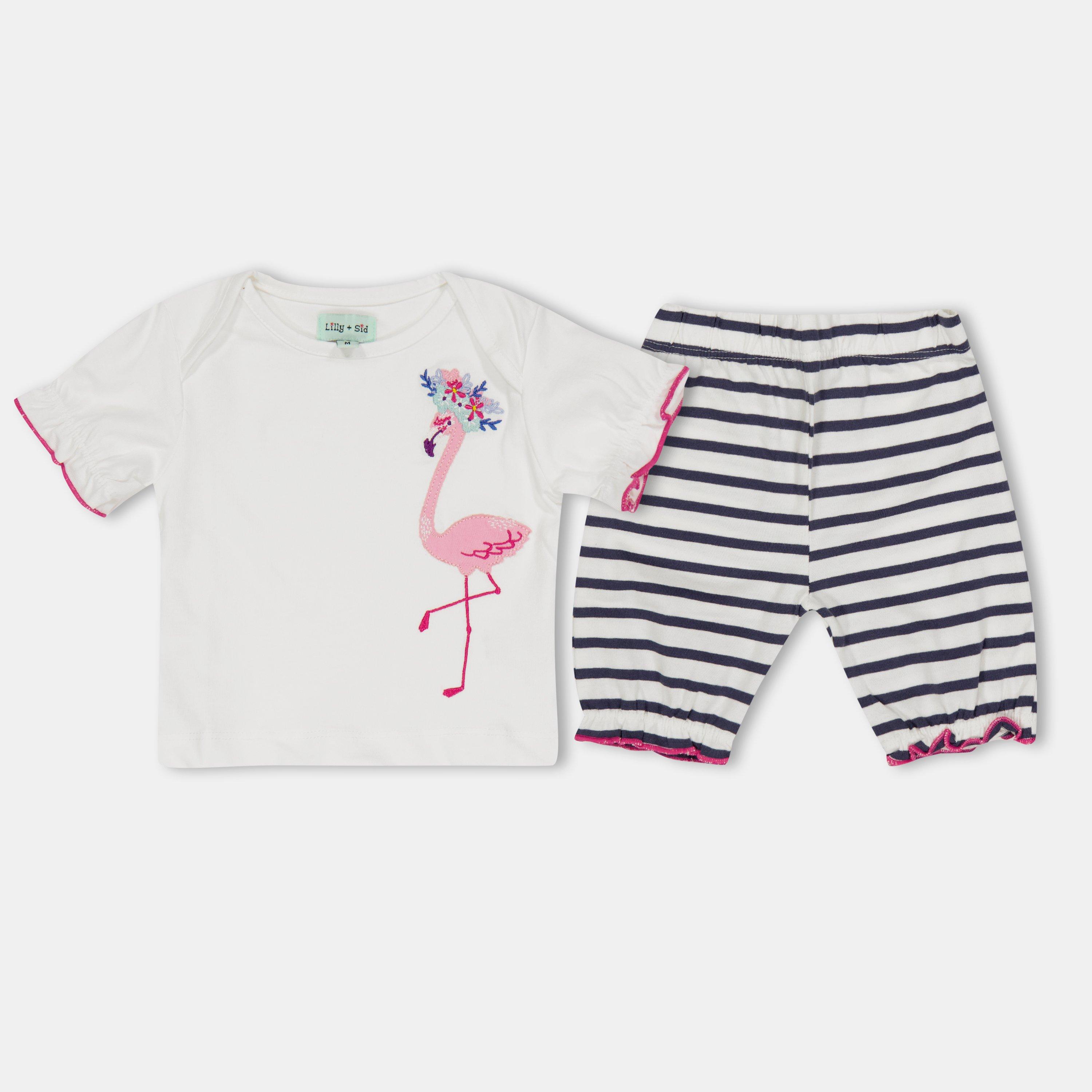 Multi - Lilly and Sid - Flamingo T-Shirt - 1