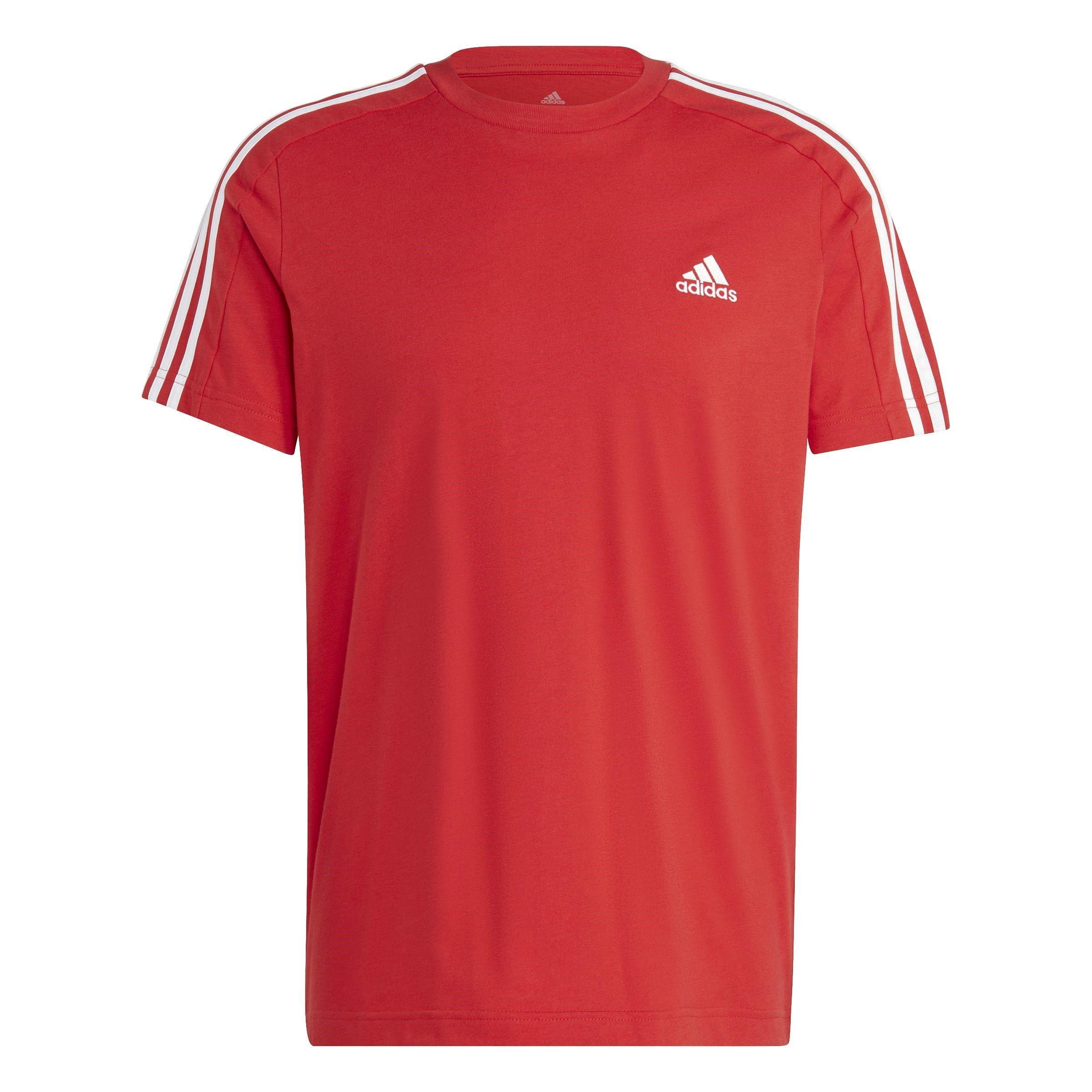 Meilleur Écarlate - adidas - ESSENTIALS SINGLE JERSEY 3-STRIPES T-SHIRT - 1
