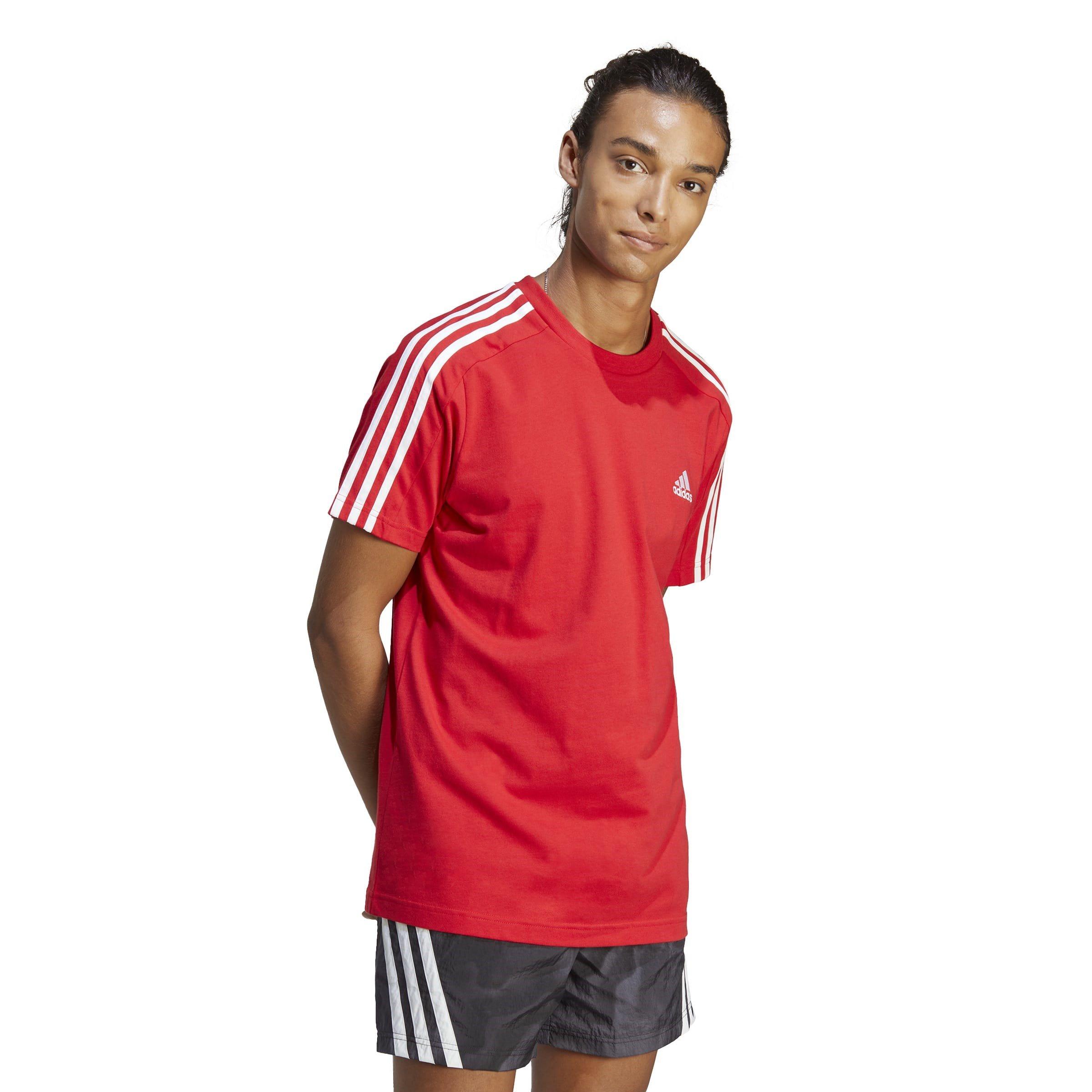 Better Scarlet - adidas - ESSENTIALS SINGLE JERSEY 3-STRIPES T-SHIRT - 2