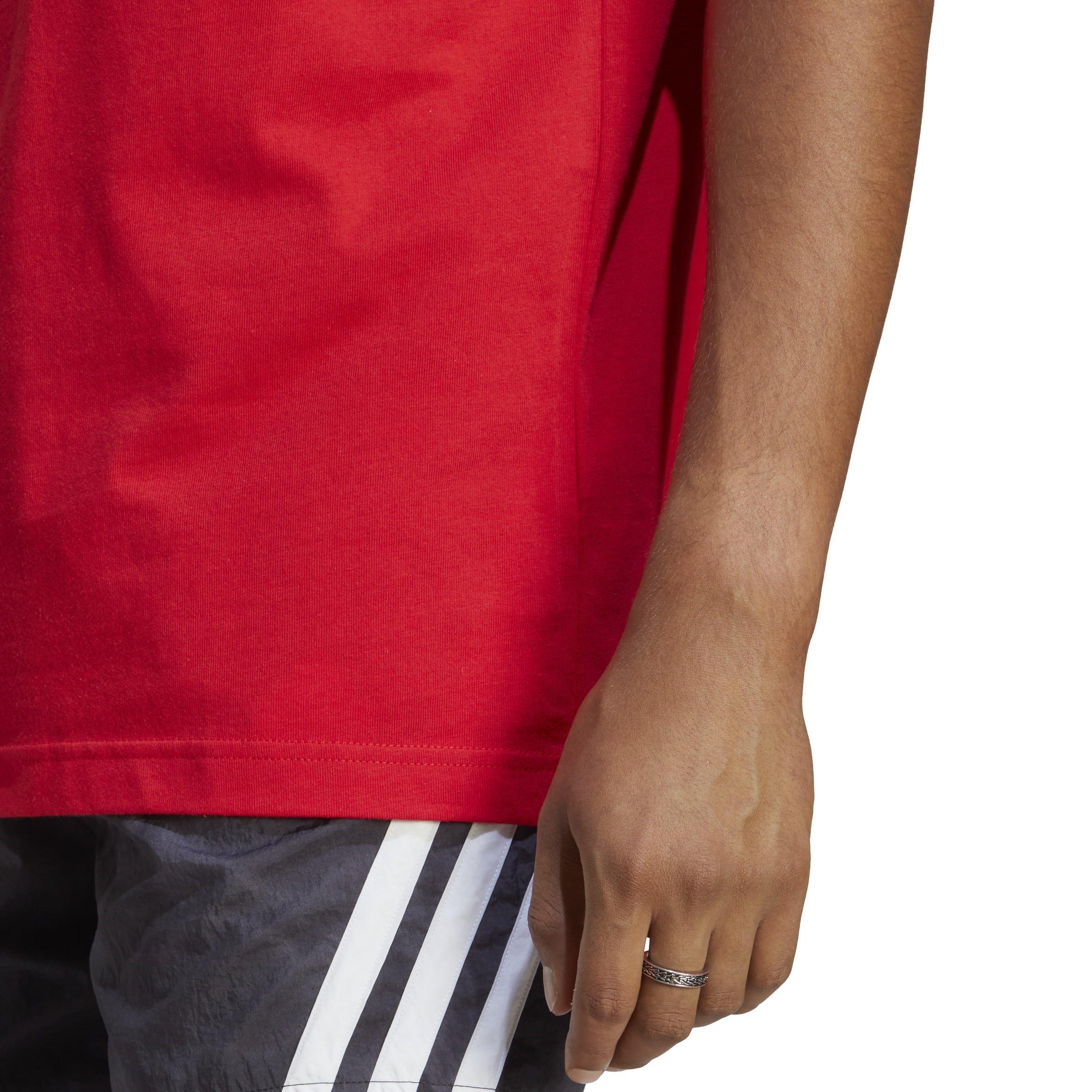 Better Scarlet - adidas - ESSENTIALS SINGLE JERSEY 3-STRIPES T-SHIRT - 5