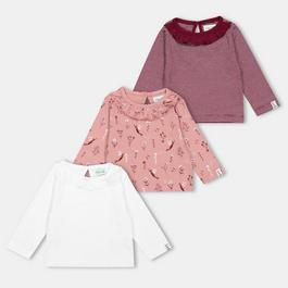 Lilly and Sid & Sid Multicoloured Fairy Stripe Print And Plain Top - 3 Pack