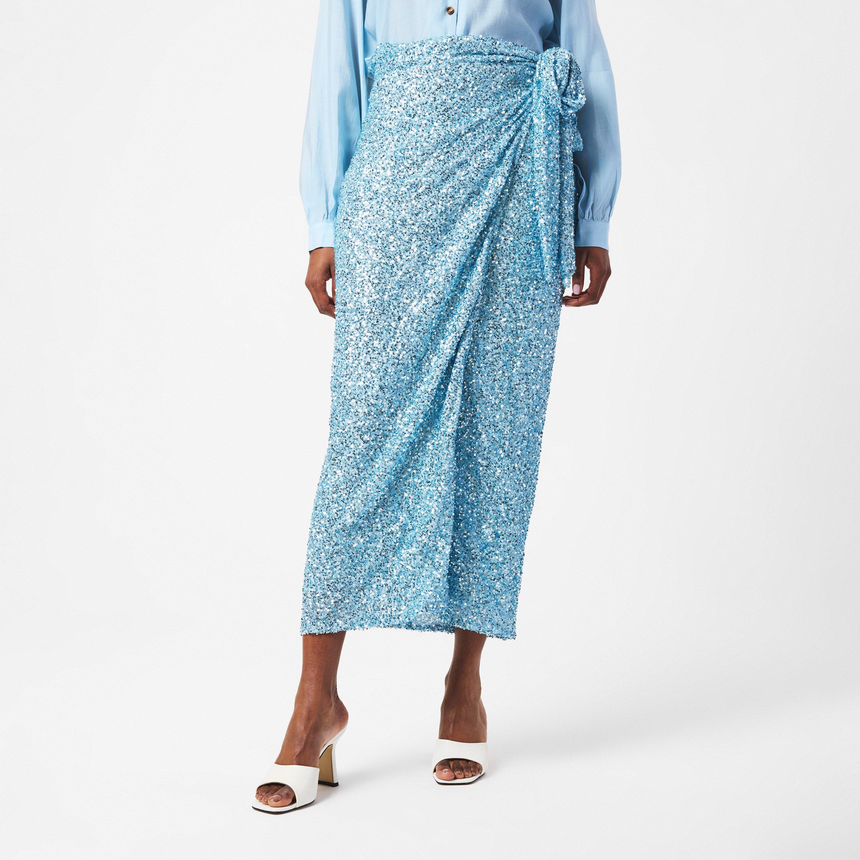 Blue - Never Fully Dressed - Ice Blue Sequin Jaspre Skirt - 3