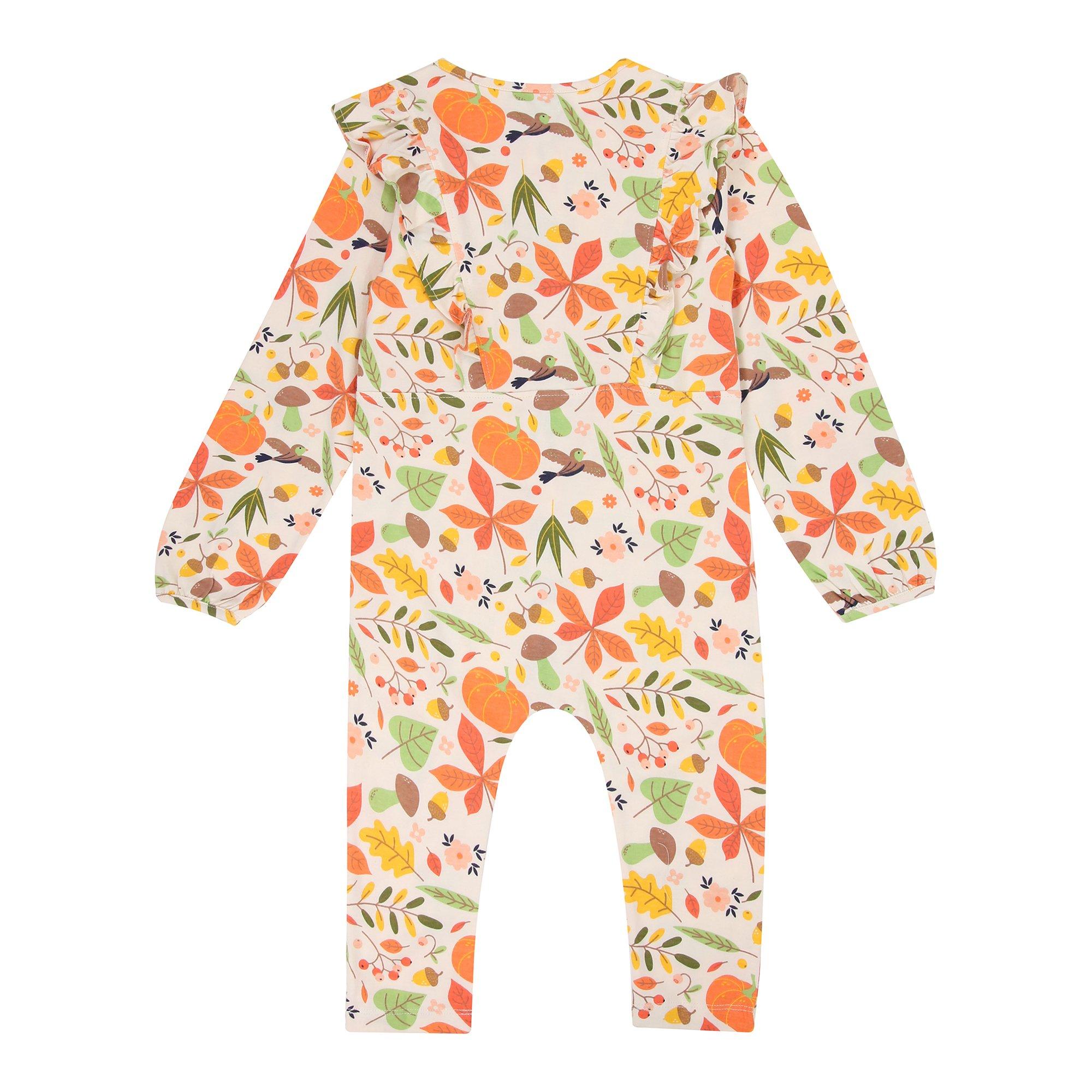 Multi - Lilly and Sid - Pumpkin Playsuit - 2