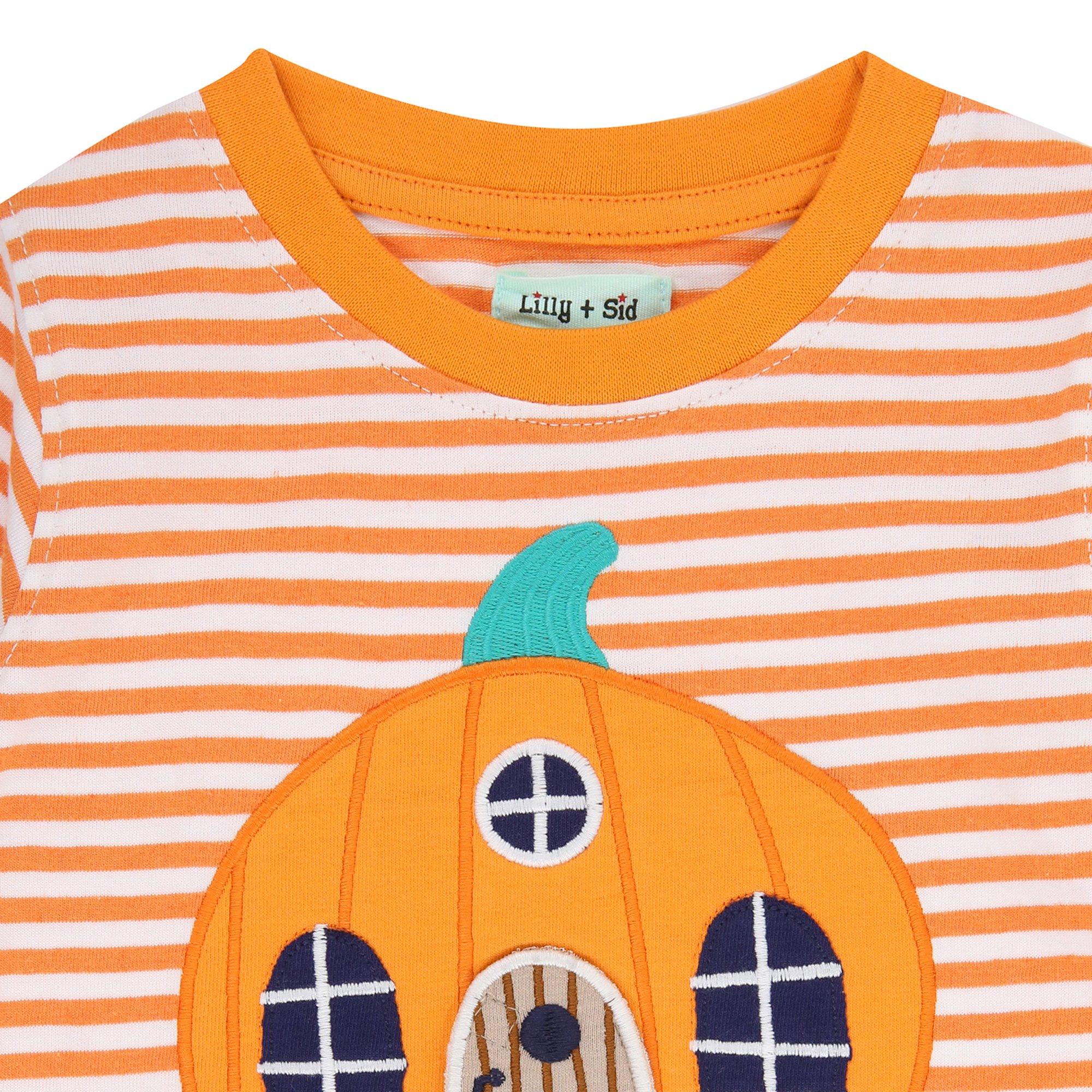 Meerkleurig - Lilly and Sid - Pumpkin Flip Top and Legging Set - 3