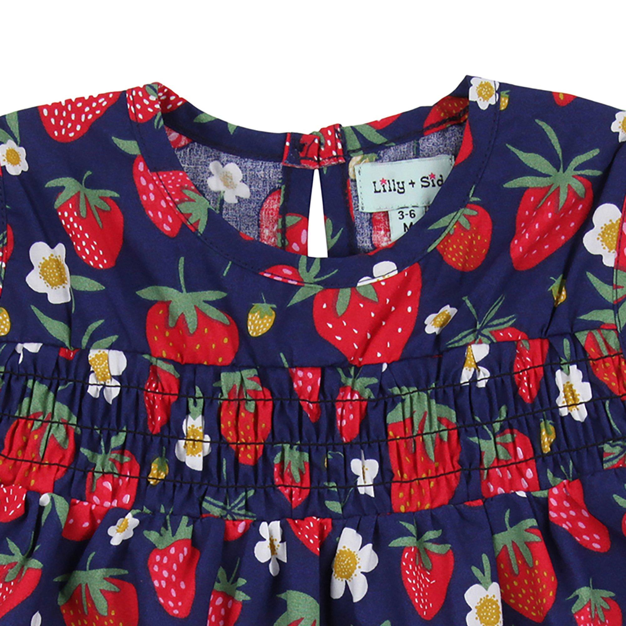 Multi - Lilly and Sid - Strawberry Bloomer Dress and Legging Set - 3