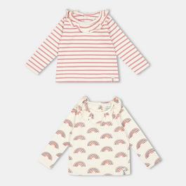 Lilly and Sid Regular Fit Rainbow Stripe T-Shirt