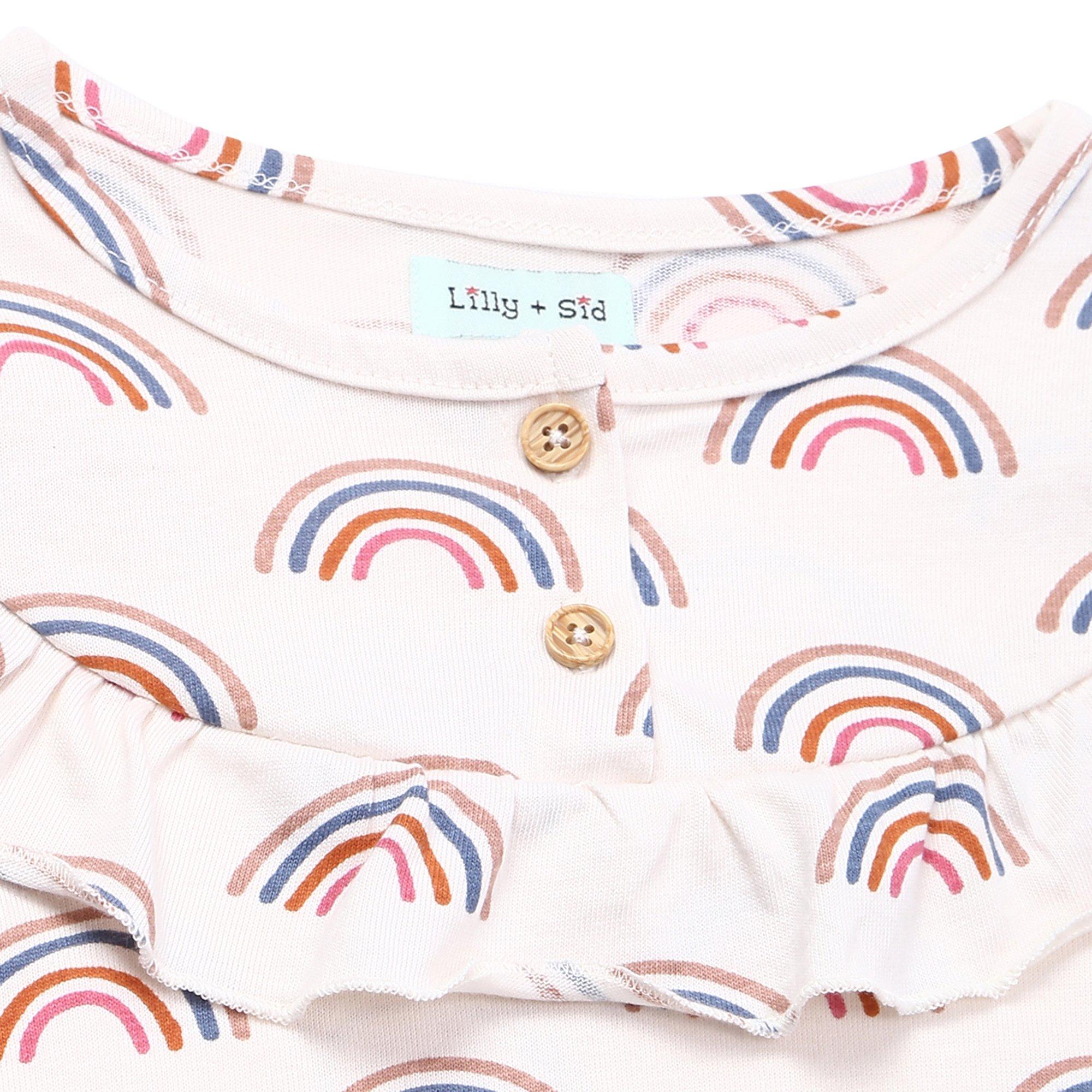 Multi - Lilly and Sid - Rainbow Top and Legging Set - 3