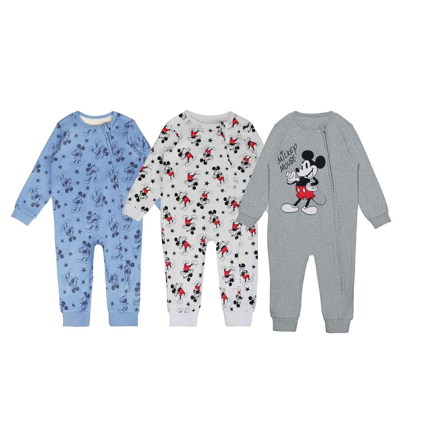 Babys Disney 3Pk Sleepsuit