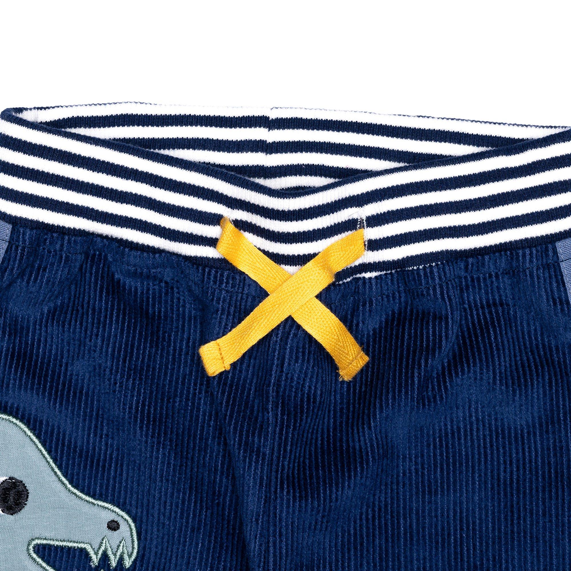 Navy - Lilly and Sid - LaS Dino Corduroy Trousers - 3