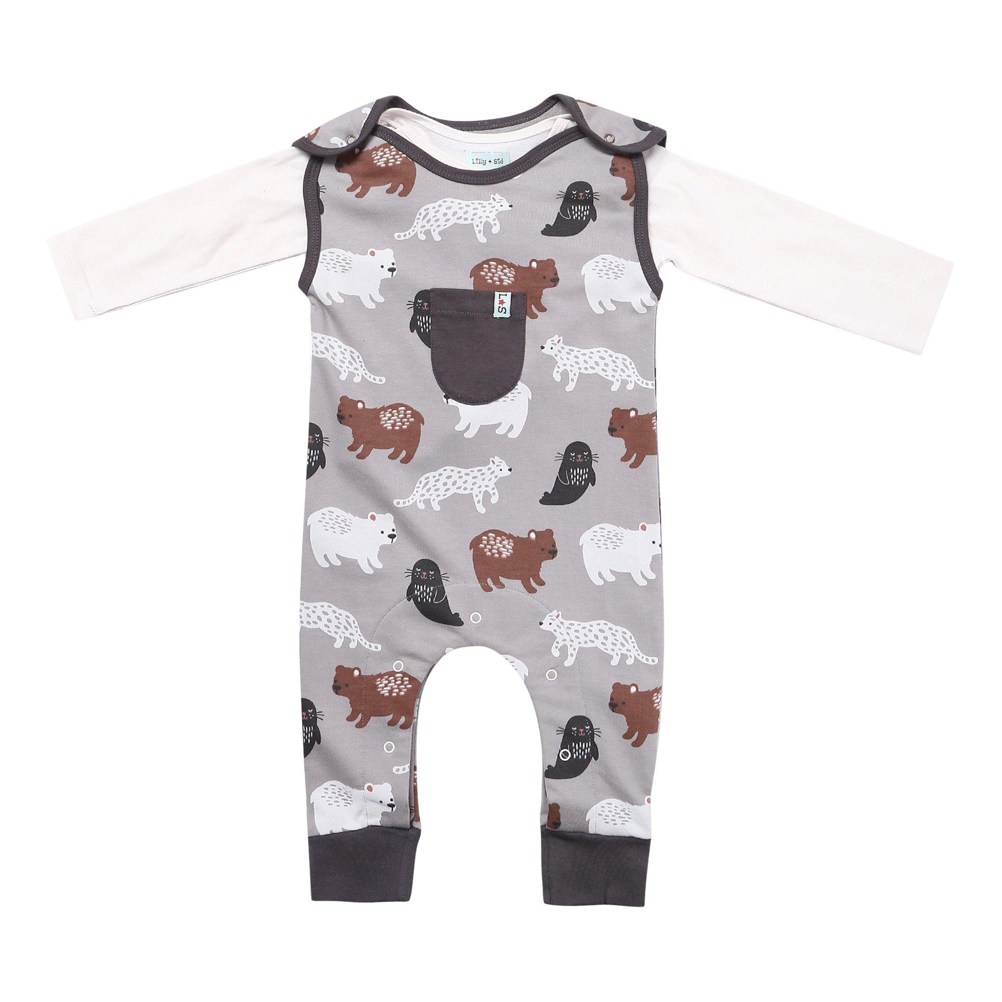 Multi - Lilly and Sid - & Sid Multicoloured Mixed Animal Print Top And Dungarees Set - 1