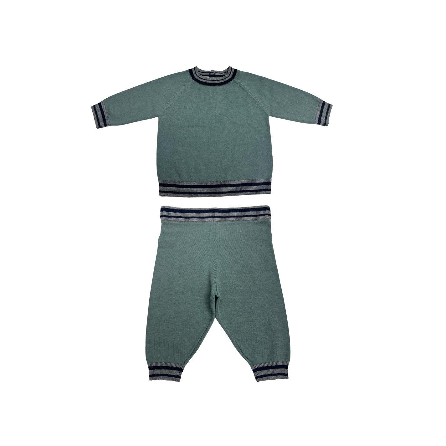 Trellis - Pretty Green - Kids Cotton Top and Trouser Pyjama Set - 3