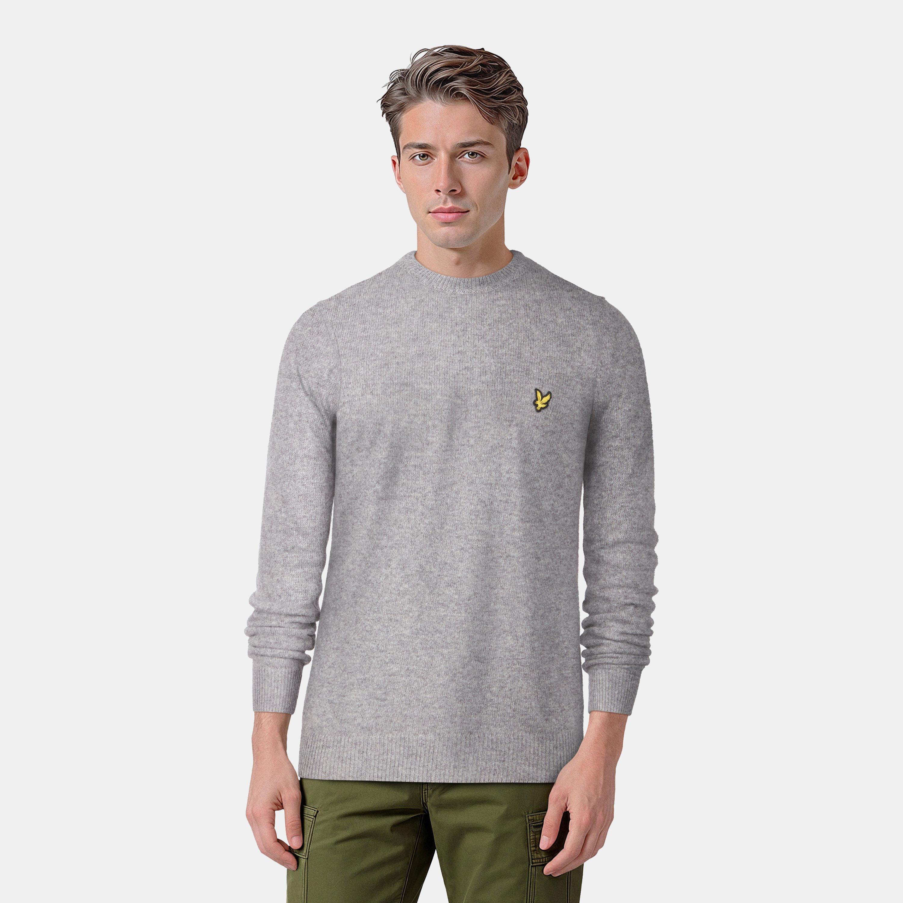 Mid Grey Marl - Lyle and Scott - Knit Jumper - 3