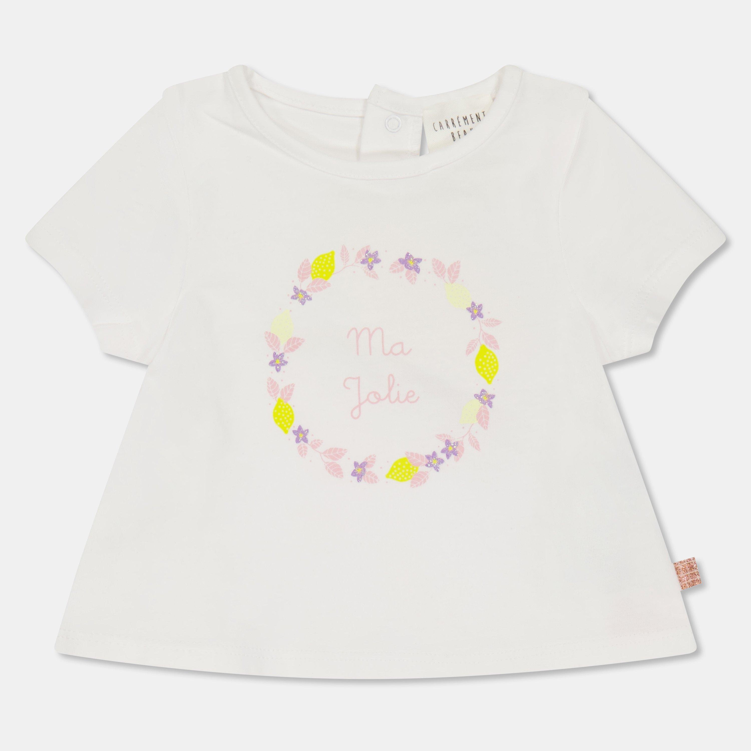 Carrement Beau  Newborn Kids' Regular Fit T-Shirt - White - 12M