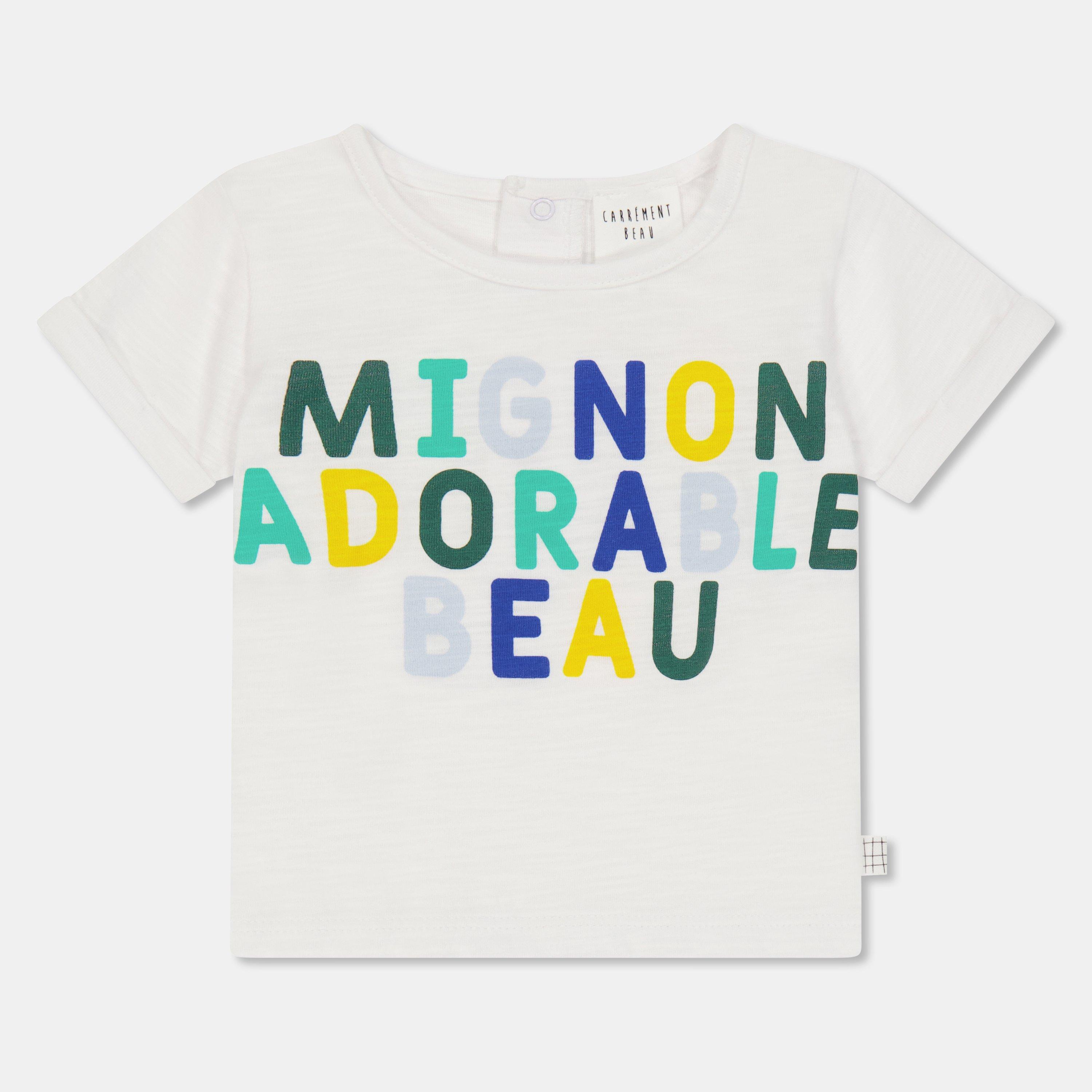 Carrement Beau  Newborn Kids' Regular Fit T-Shirt - White - 12M