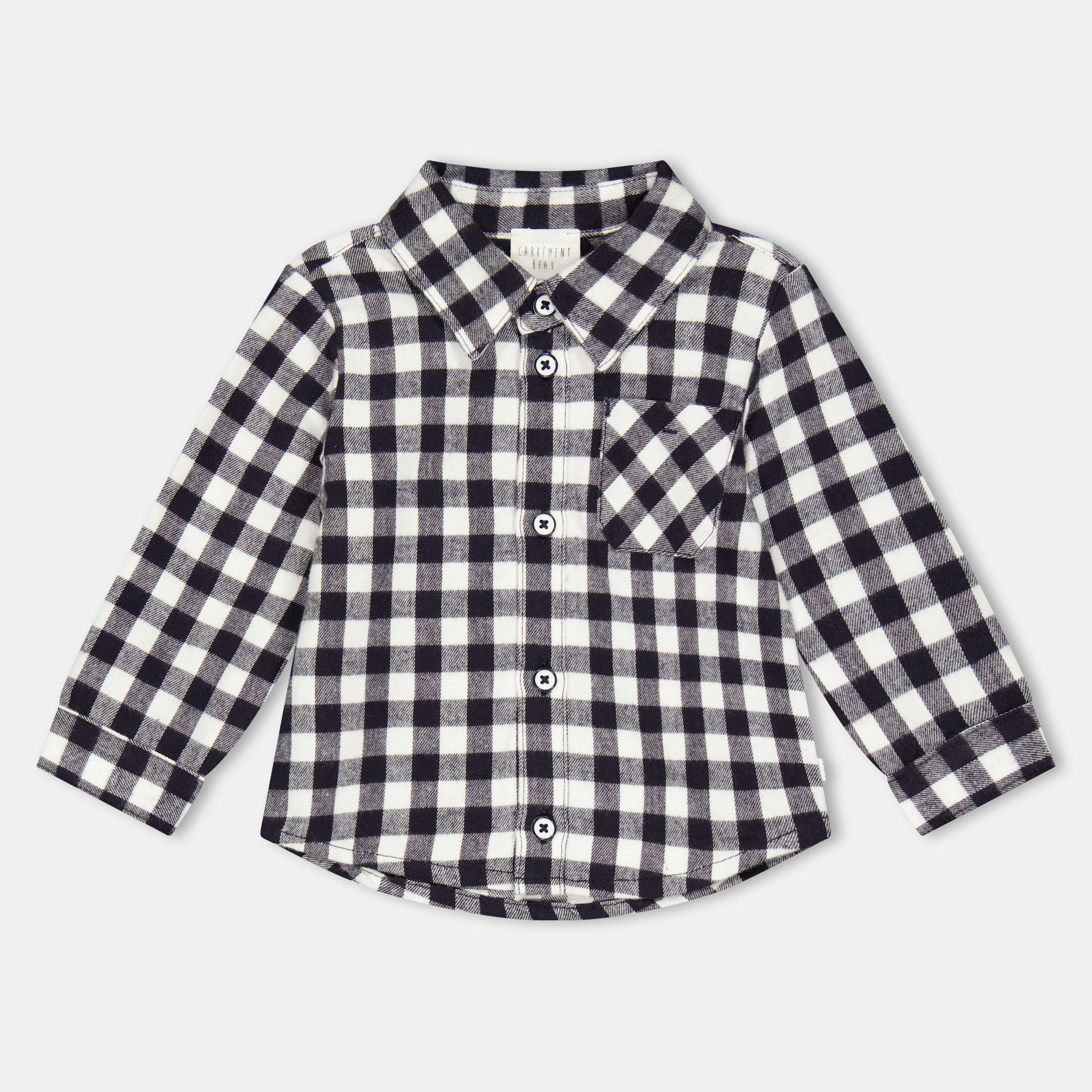 White Navy - Carrement Beau - Unisex Kids' Long-Sleeve Oxford Shirt - 1