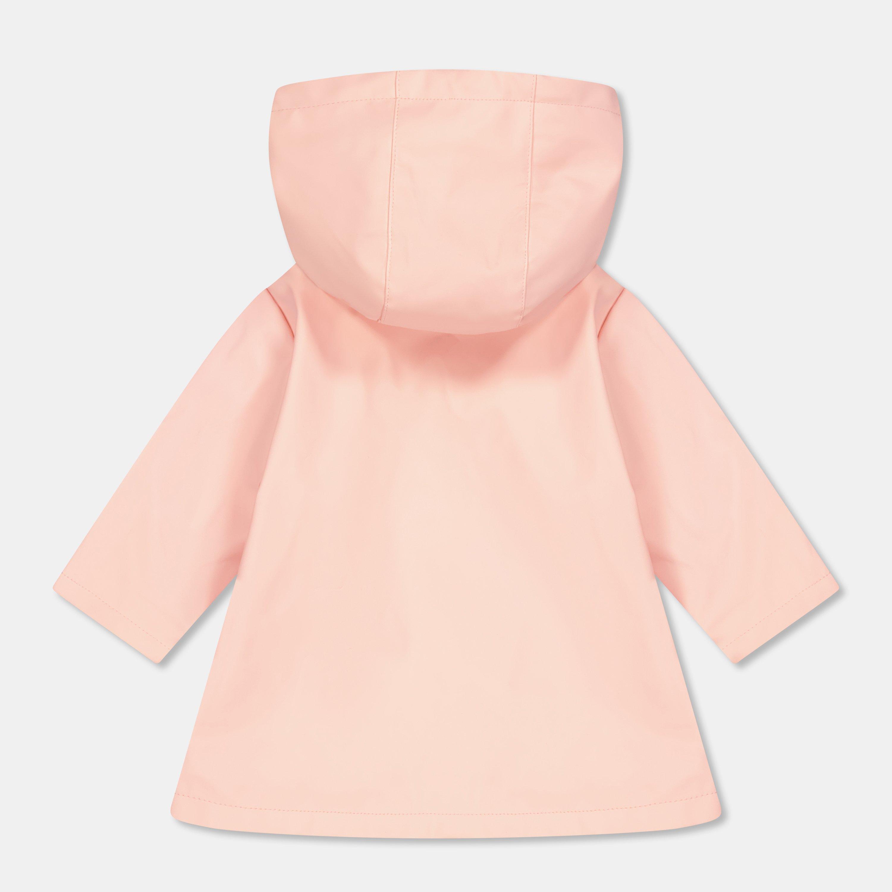 Pale Pink - Carrement Beau - Kids' Weather-Resistant Adjustable Hood Rain Anorak - 2