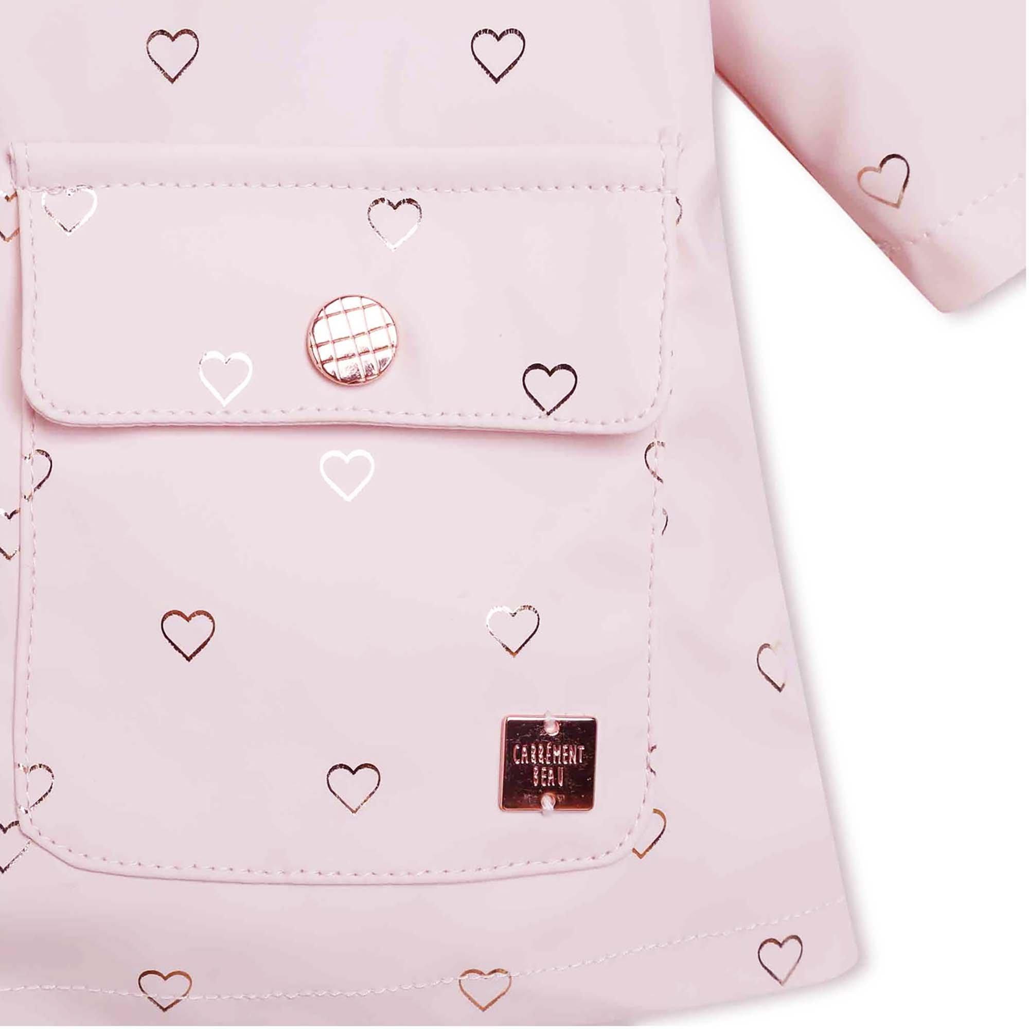 Apricot - Carrement Beau - Kids' Lightweight Waterproof Hooded Rain Anorak - 3