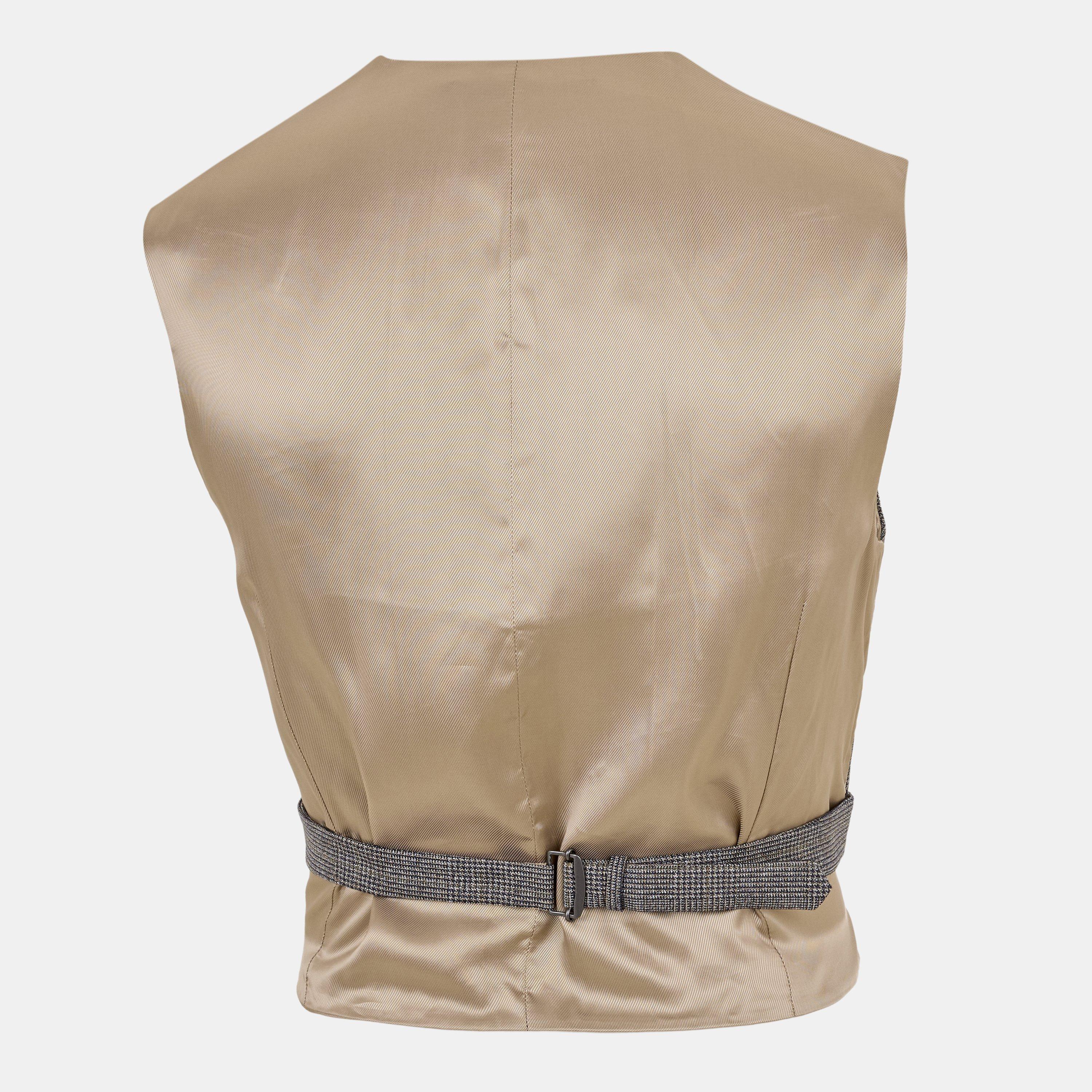 Black/Brown - Gucci - Men's Wool Dress Waistcoat - 2