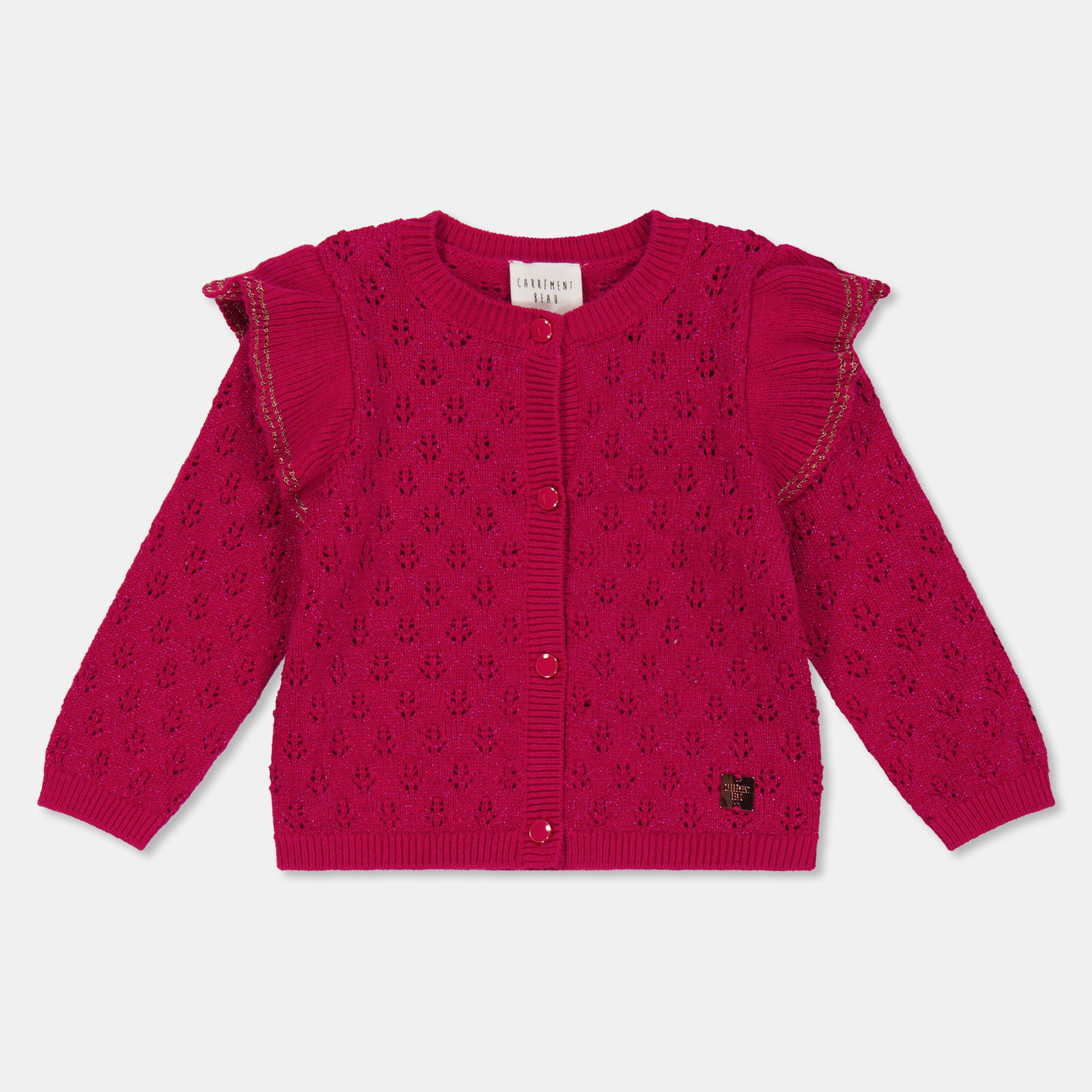 Rasberry - Carrement Beau - Kids' Knitted Cardigan - 1