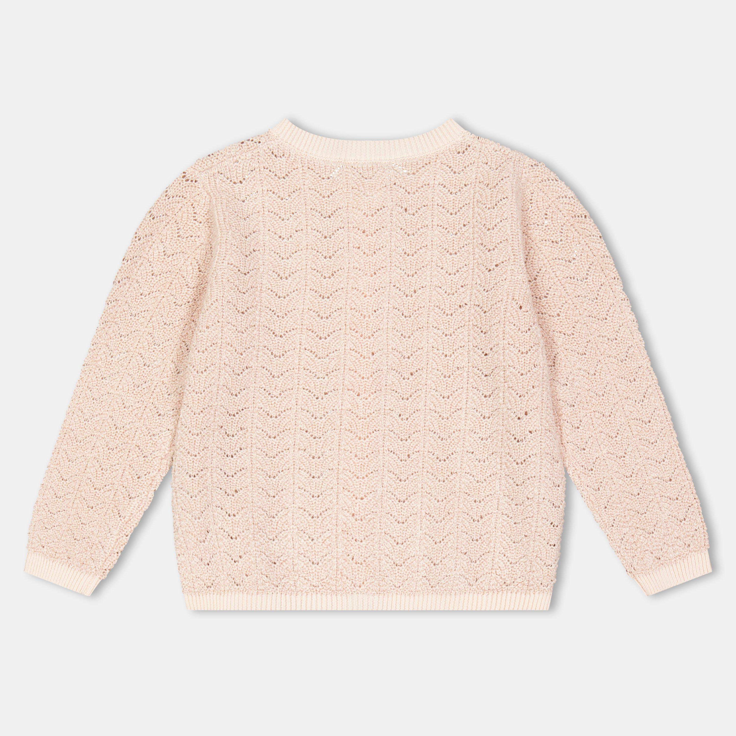 Apricot - Carrement Beau - Kids' Knitted Cardigan - 2