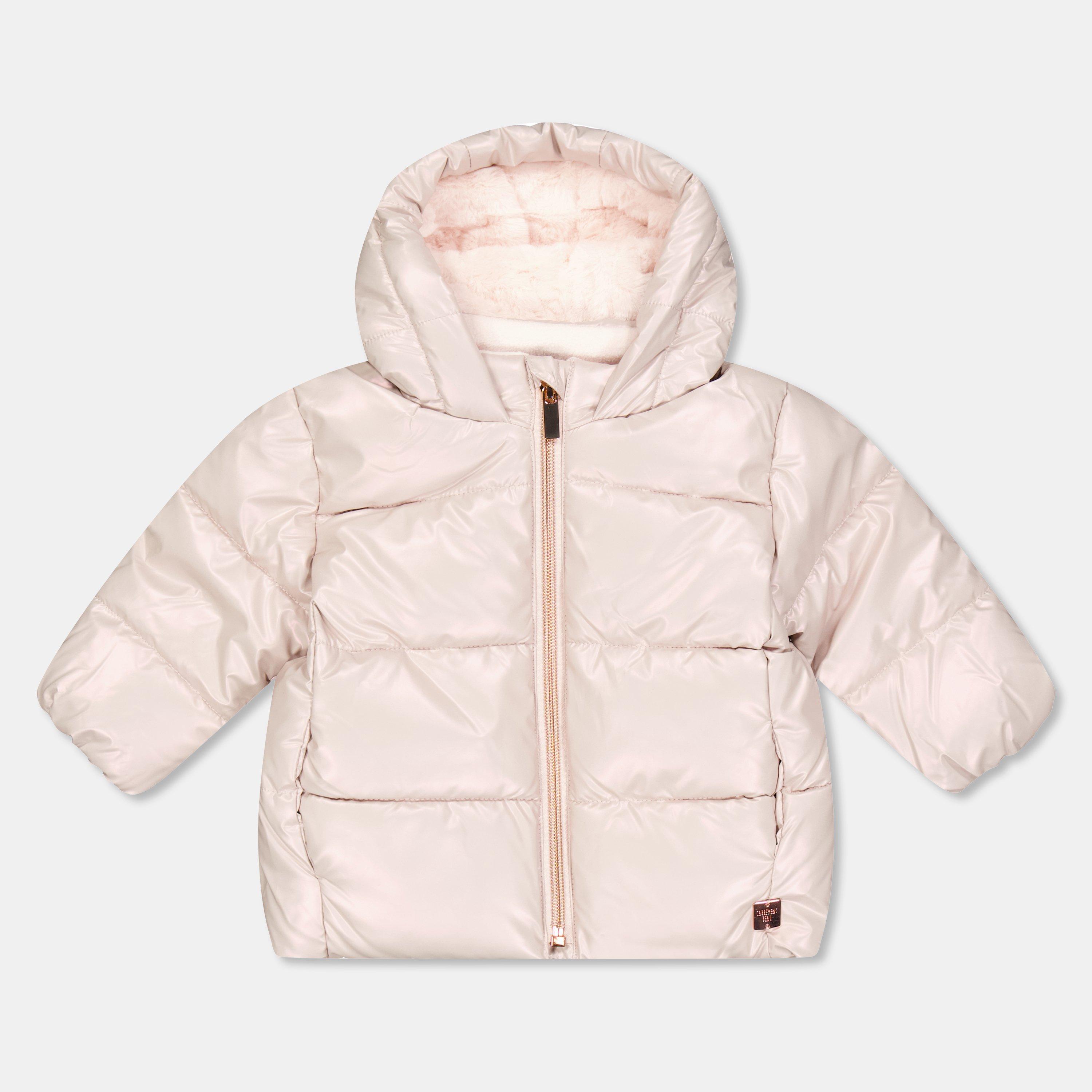 Grey Pink - Carrement Beau - Unisex Kids' Insulated Medium Puffer Jacket - 1