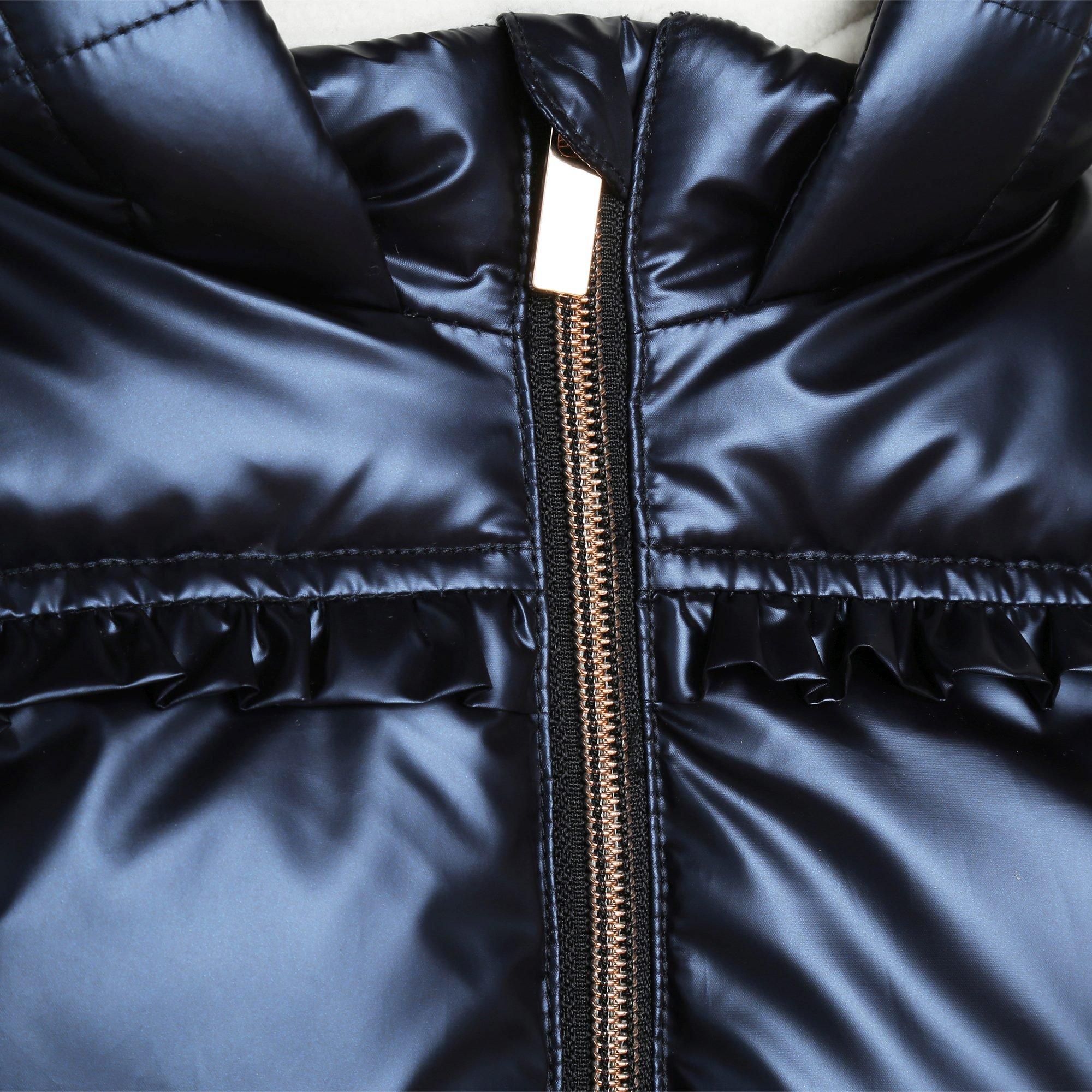 Navy - Carrement Beau - Kids' Insulated Medium Puffer Jacket - 3