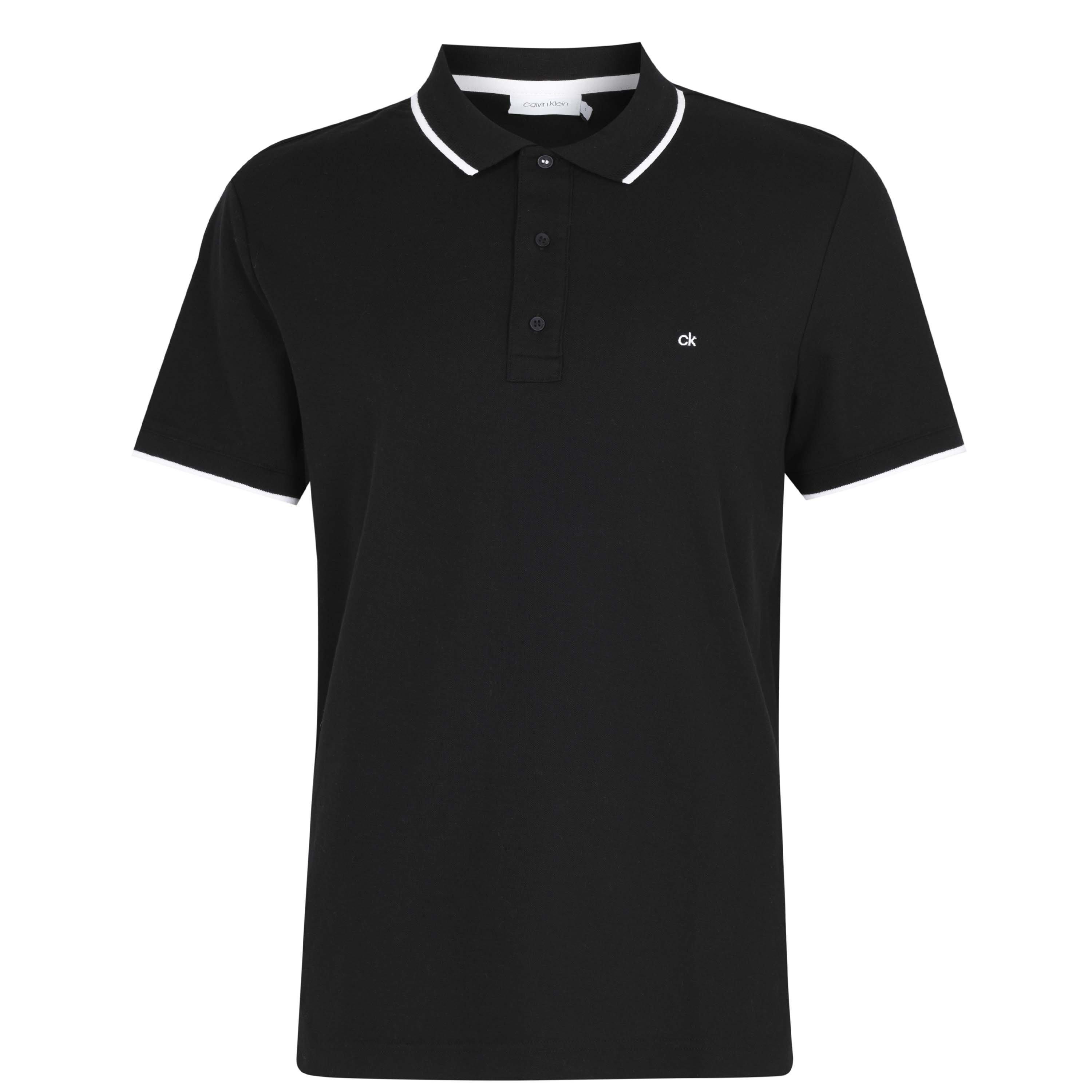 Sky Blue - Calvin Klein Jeans - Men's Refined Pique Logo Polo Shirt - 1