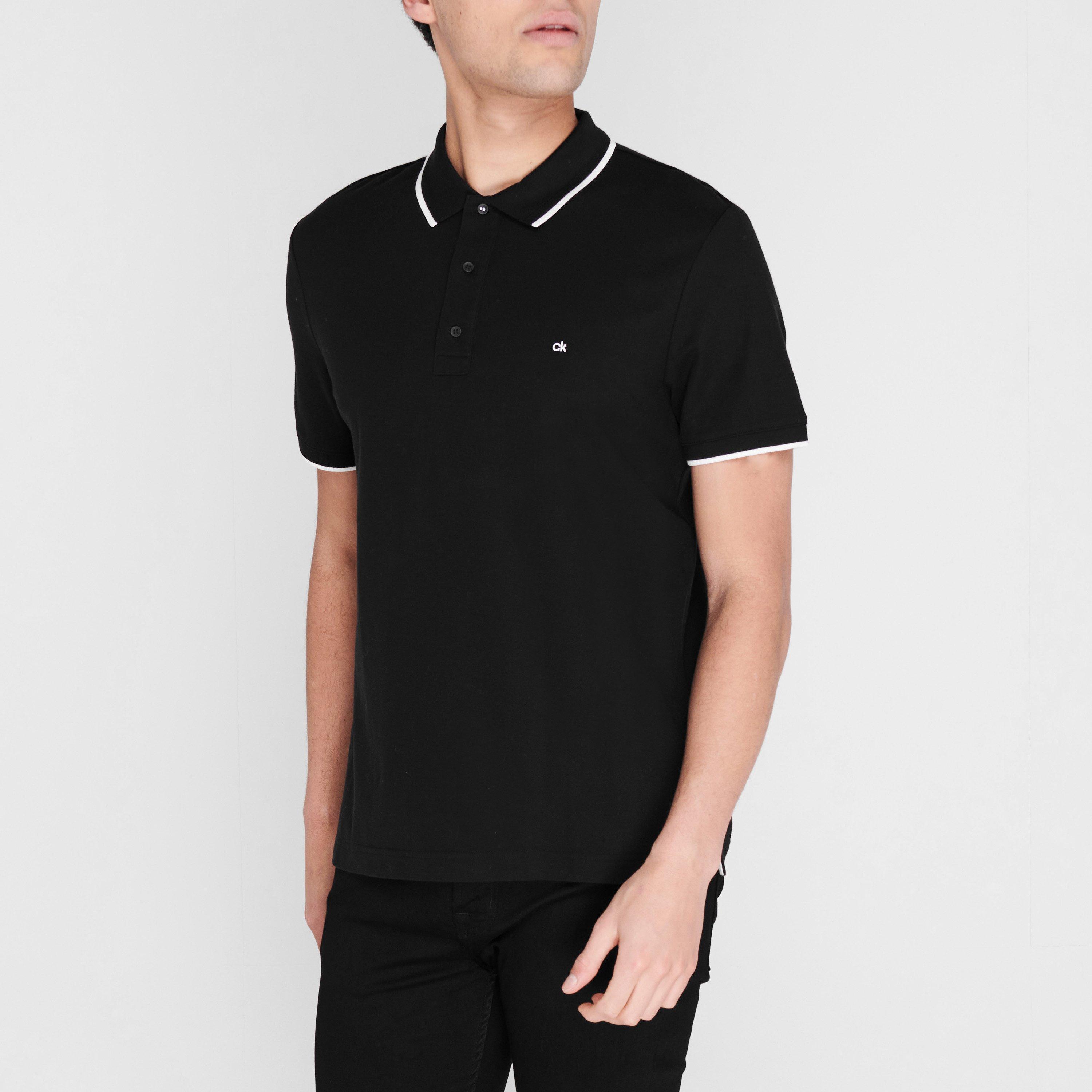 Sky Blue - Calvin Klein Jeans - Men's Refined Pique Logo Polo Shirt - 2