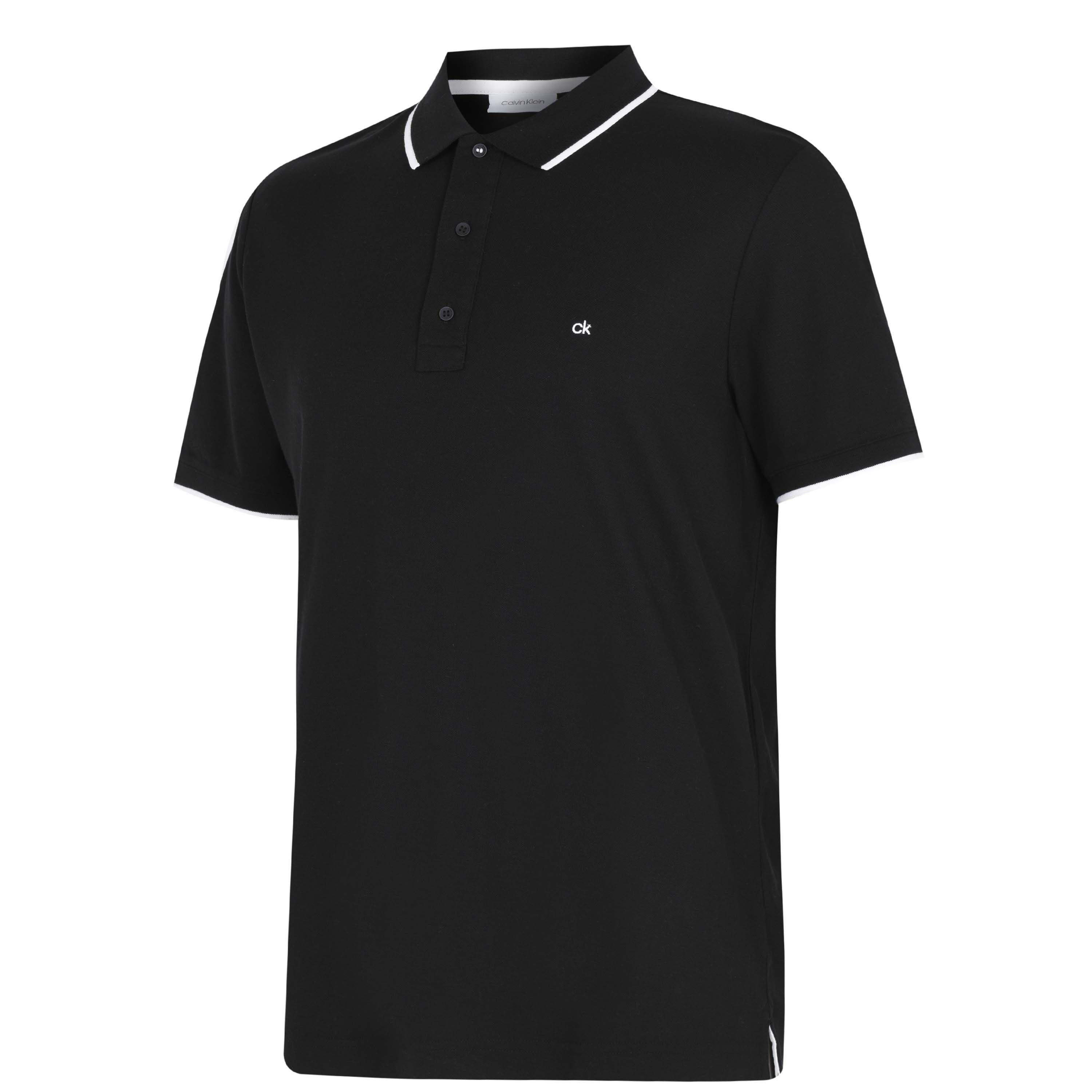 Sky Blue - Calvin Klein Jeans - Men's Refined Pique Logo Polo Shirt - 7