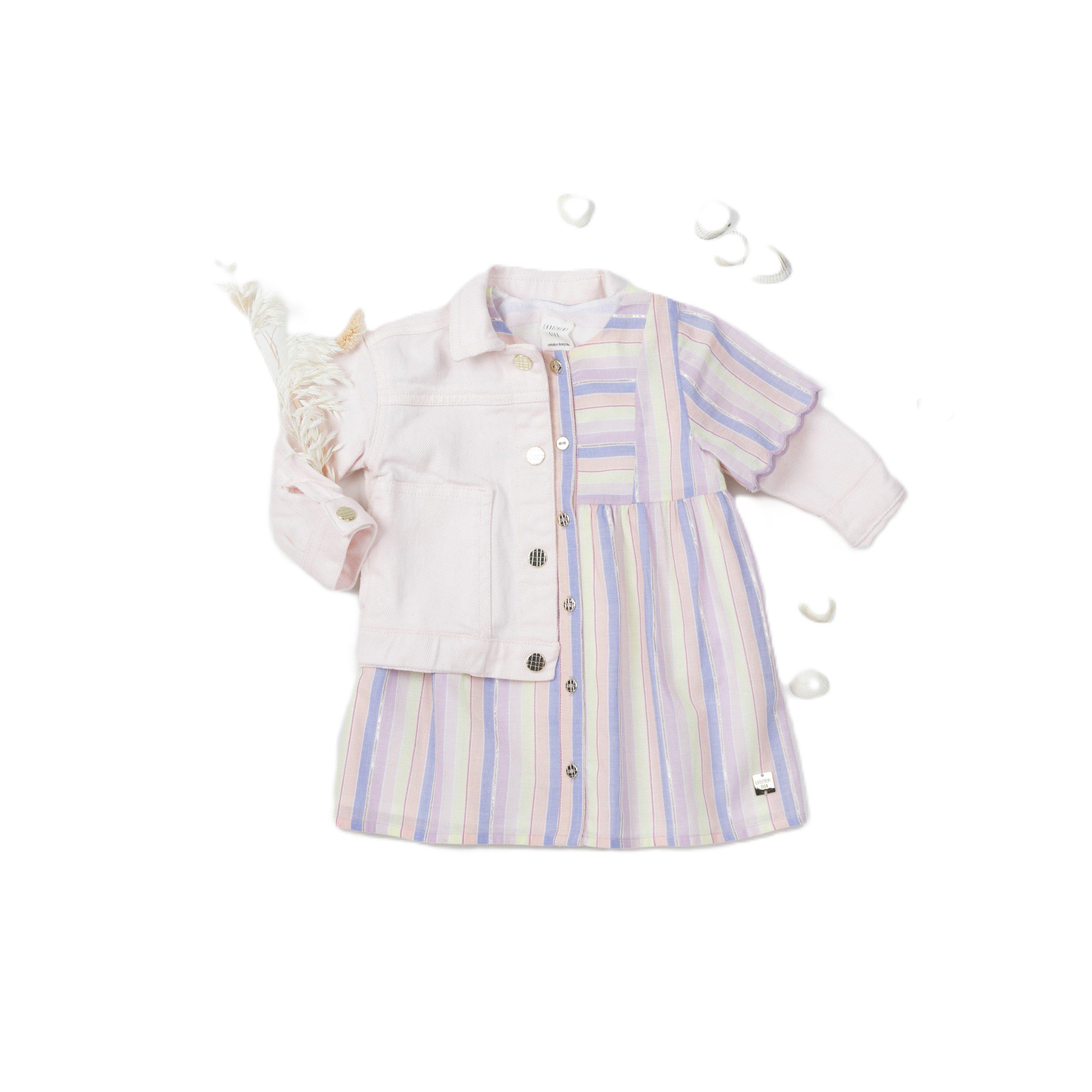 Apricot - Carrement Beau - Kids' Durable Denim Jacket - 2