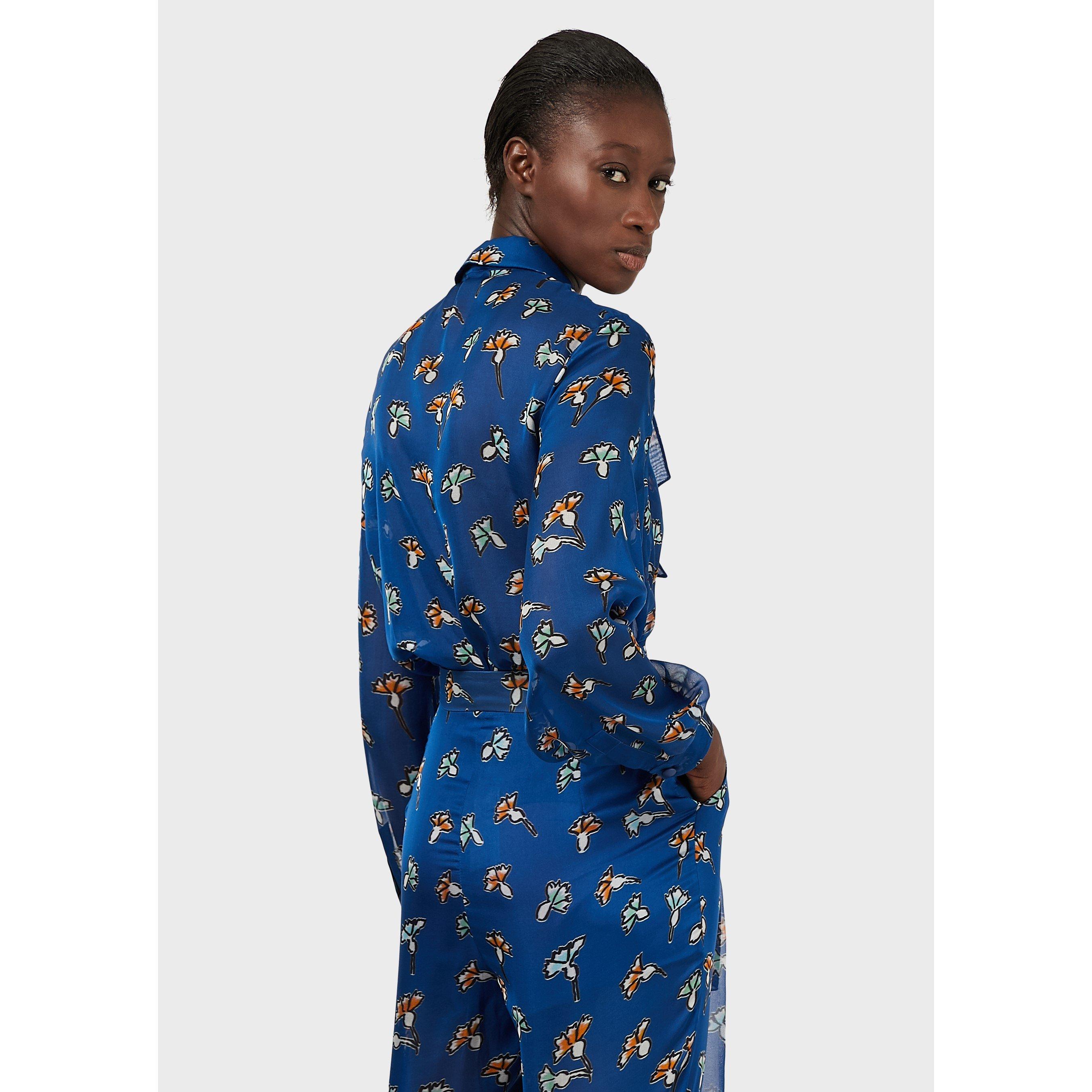 Rylbl Multi - Emporio Armani - Women's Print Long-Sleeve Blouse - 3