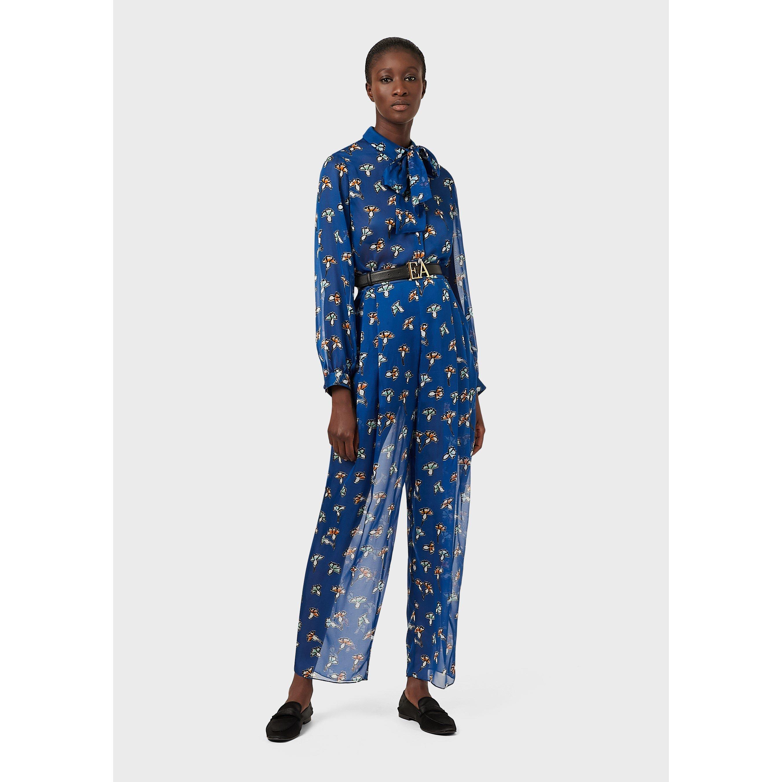 Rylbl Multi - Emporio Armani - Women's Print Long-Sleeve Blouse - 4