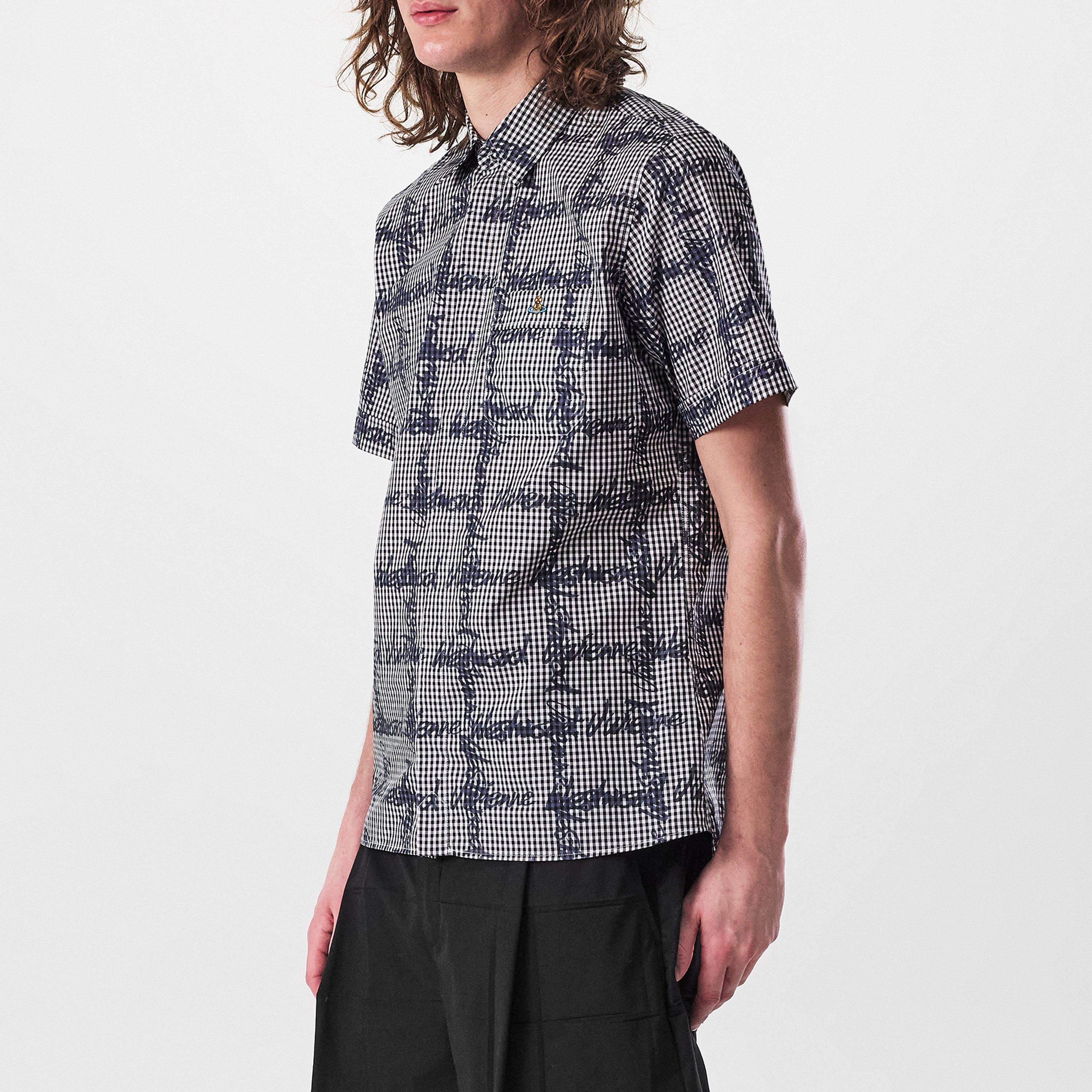 Gingham - Vivienne Westwood - Men's Classic Geometric Patterned Short Sleeve Shirt - 5