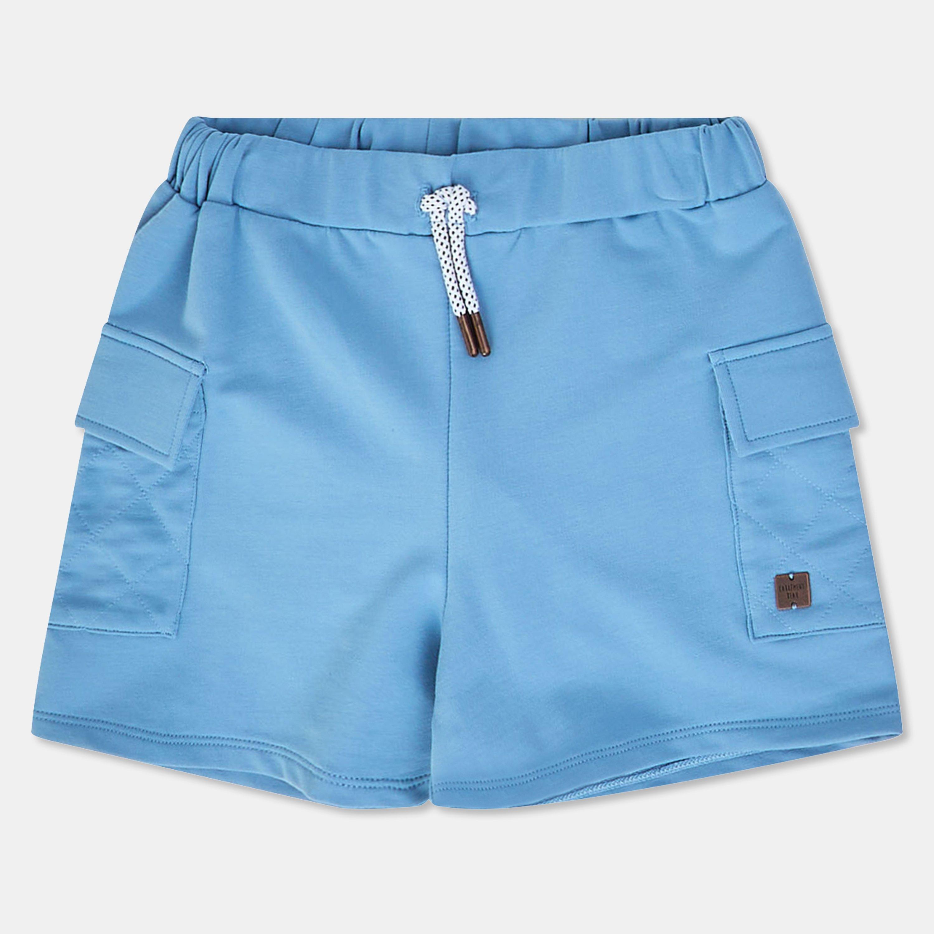 Carrement Beau  Newborn Kids' Jersey Jogger Shorts - Blue - 3M