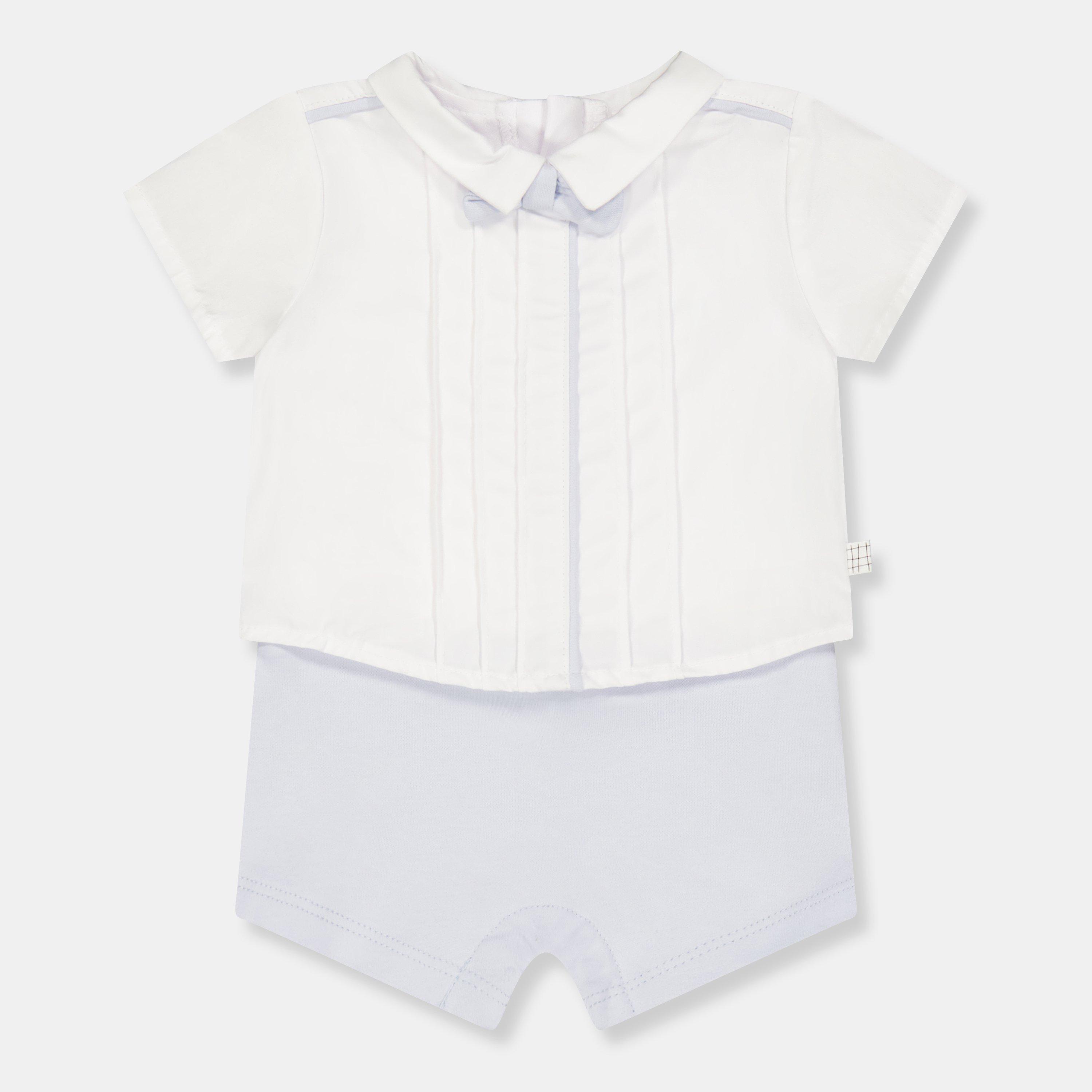 Carrement Beau  Newborn Kids' Onesie - Blue White - 1M