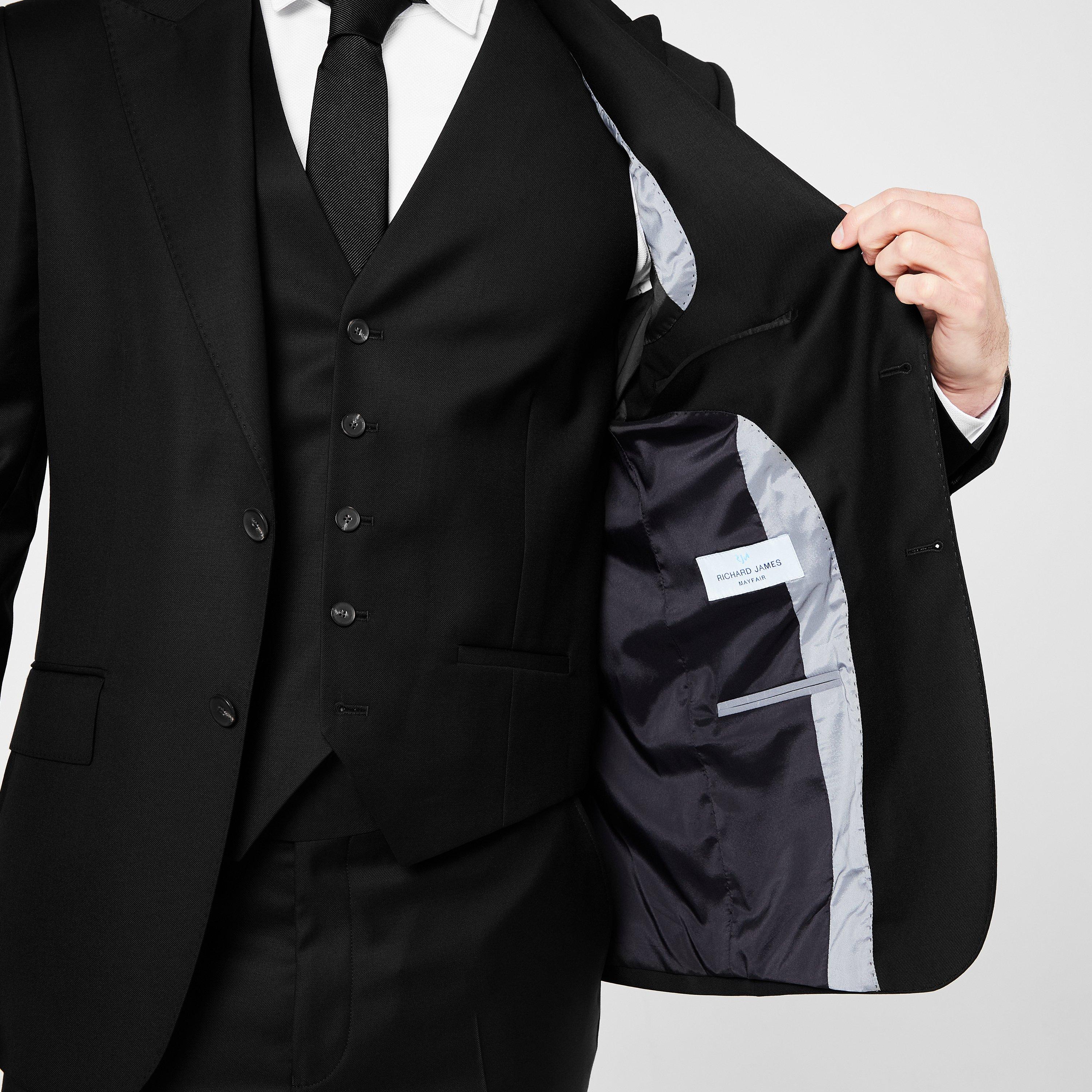 Black - Richard James - Rivulet Tailored Fit Waistcoat - 5