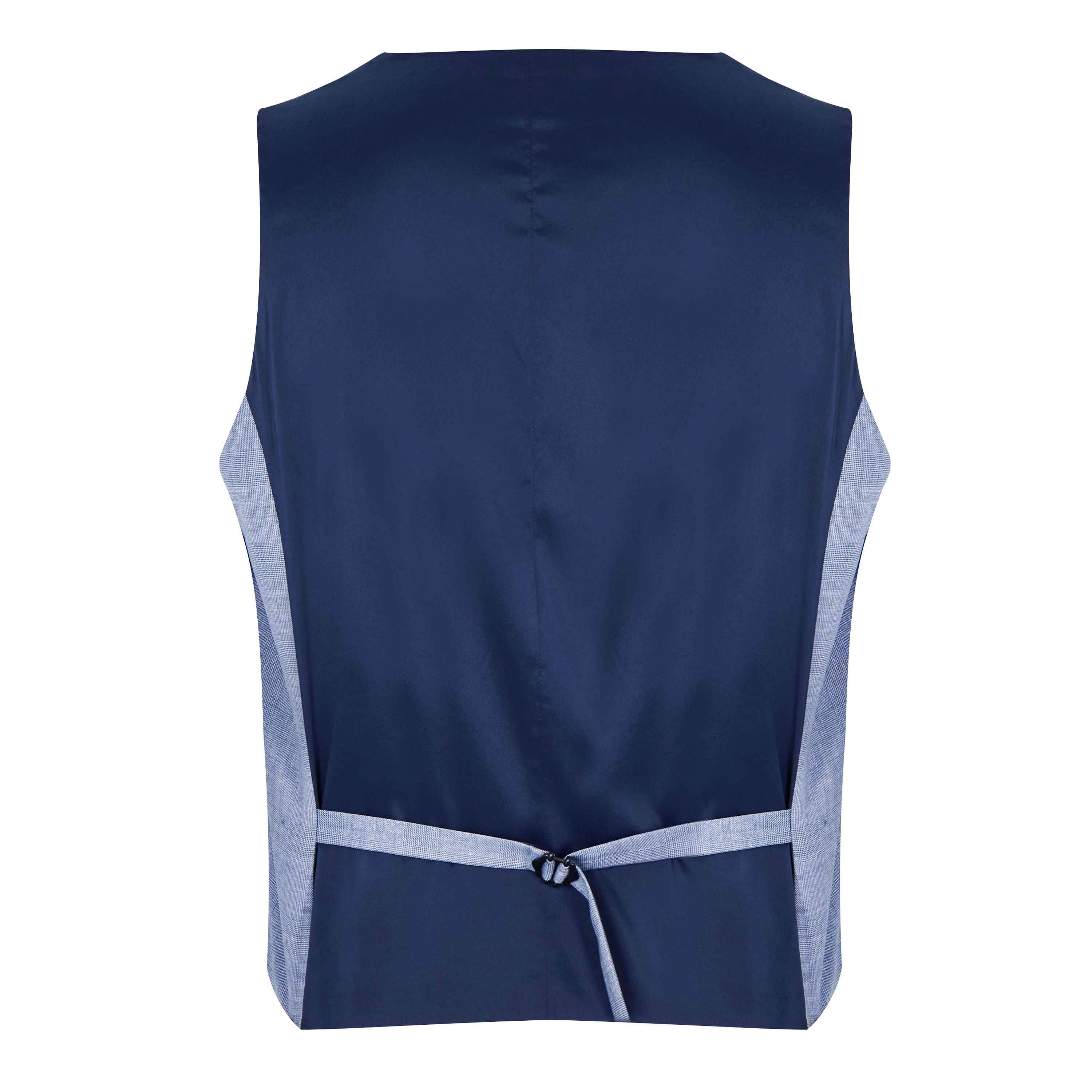 Light Blue Chk - Richard James - Rivulet Tailored Fit Waistcoat - 5