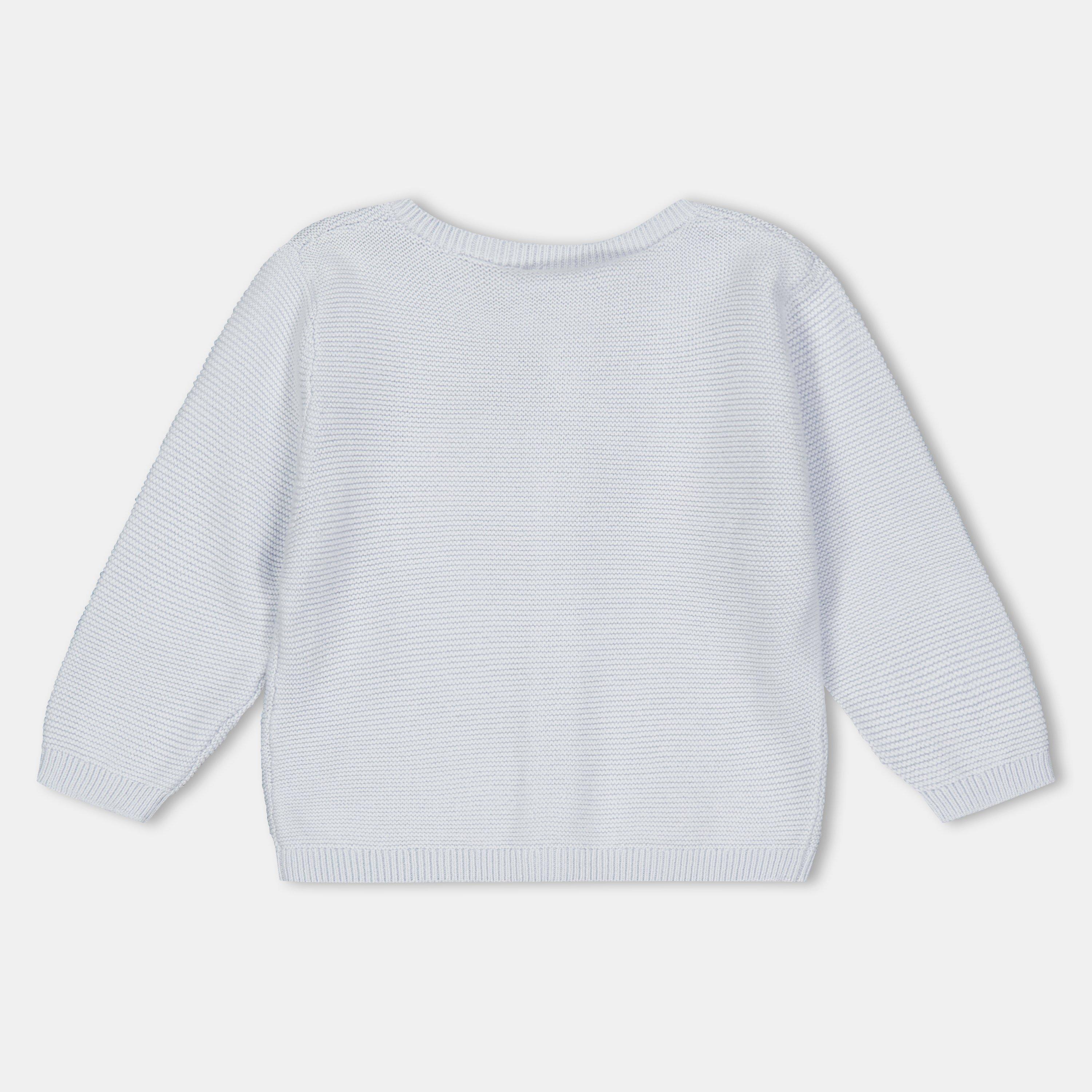 Pale Blue - Carrement Beau - Kids' Knitted Cardigan - 2