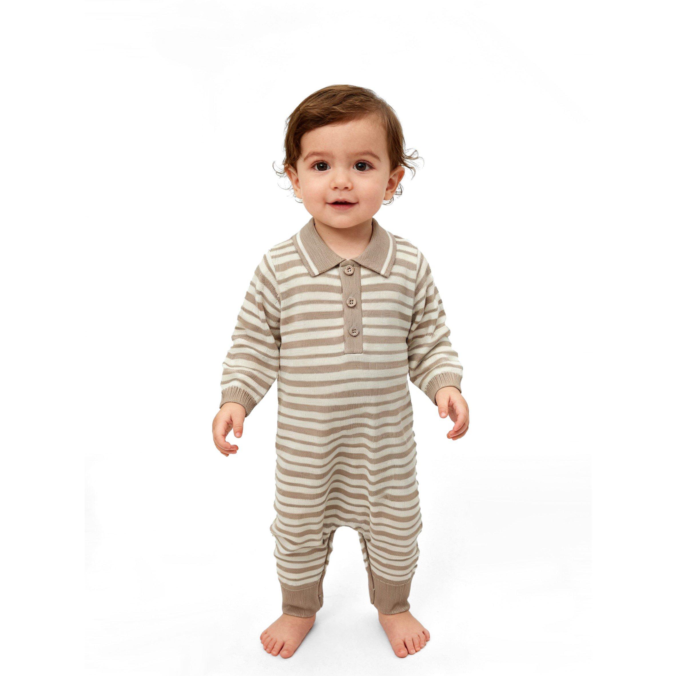 Humus - Pretty Green - PG Strp Romper Bb62 - 4