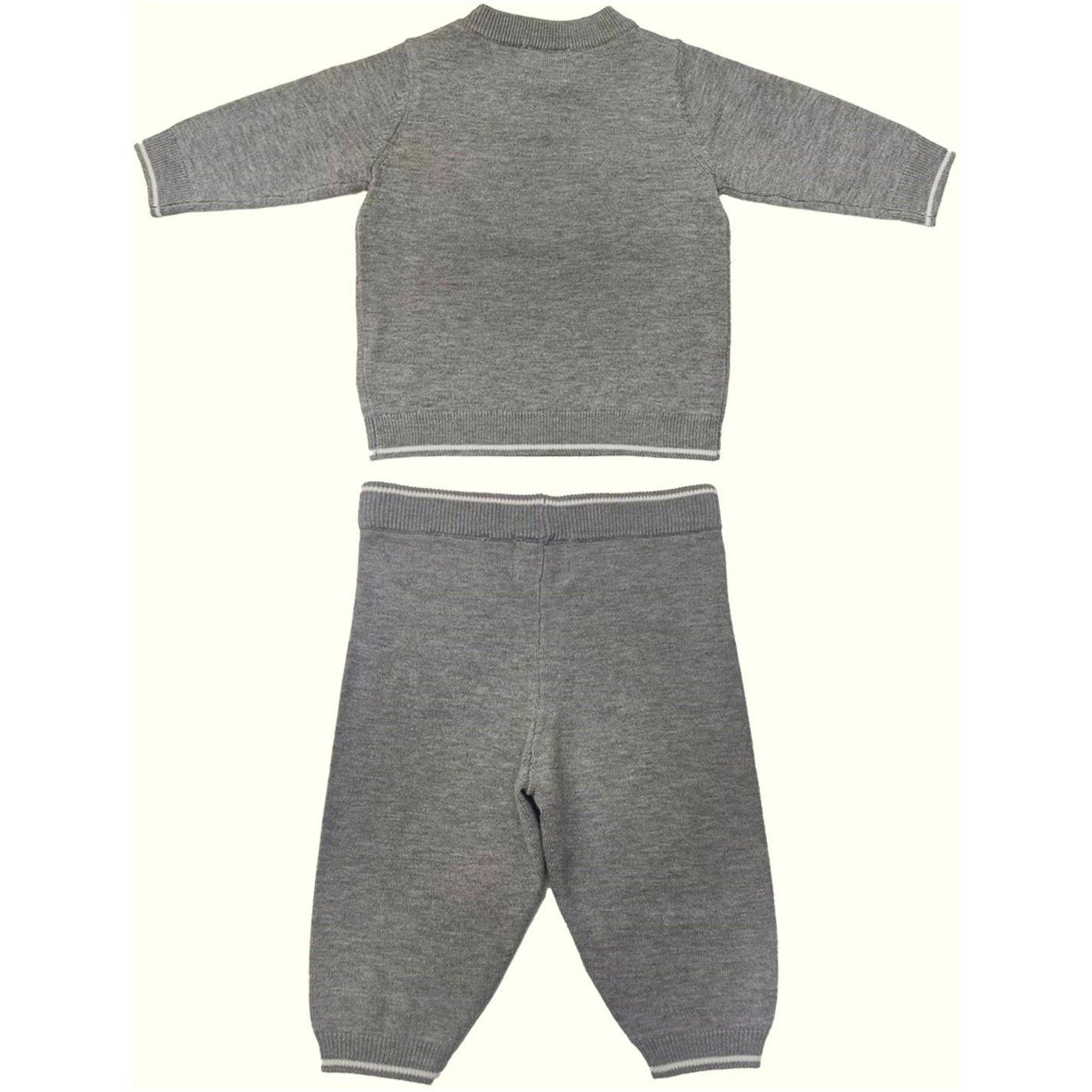 Grey Marl - Pretty Green - Kids Top and Trouser Pyjama Set - 2