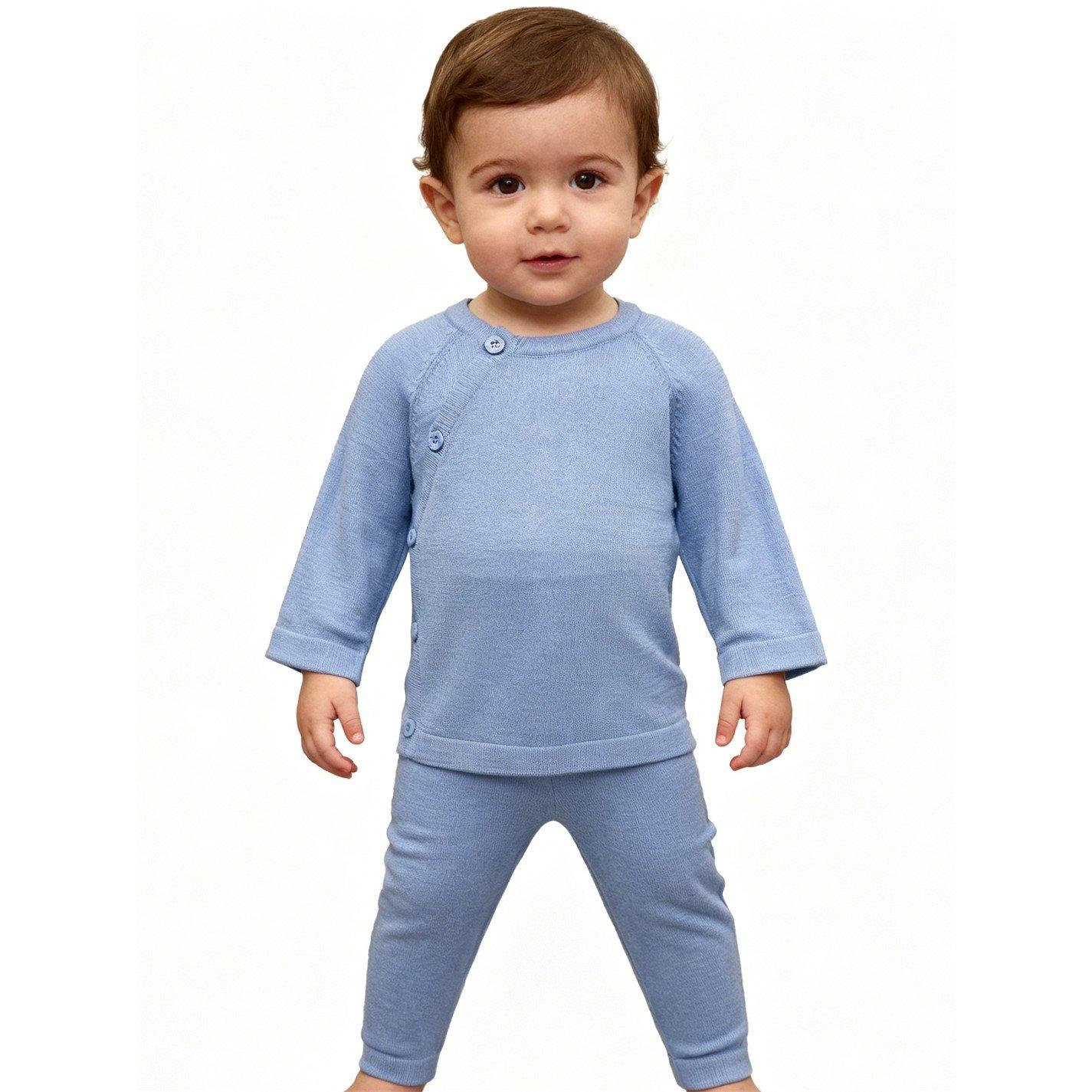 Kids Cotton Long Sleeve Crew Neck Pyjama Set